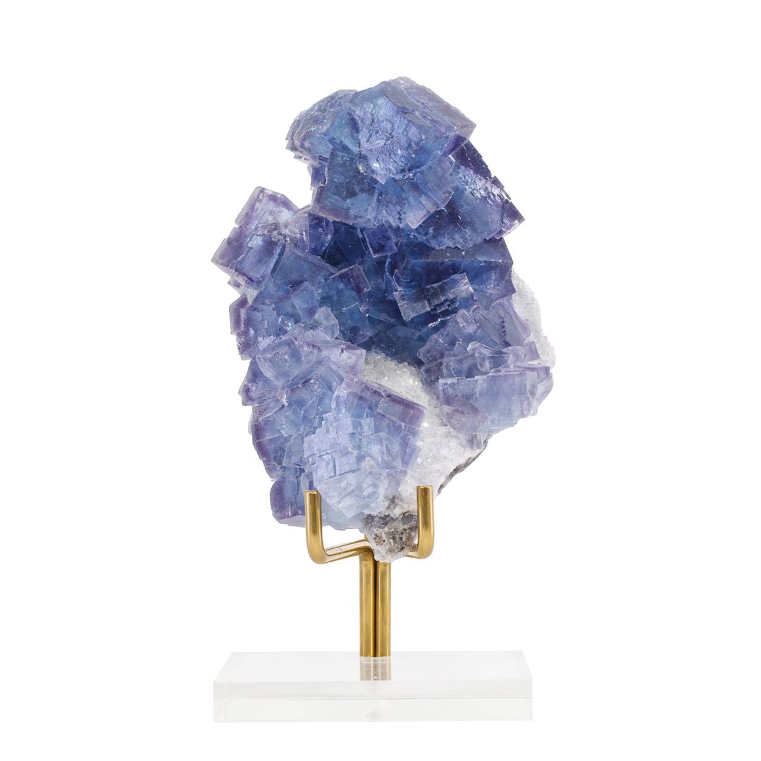 Blue Fluorite 6 Inch 1.89lb Natural Crystal Specimen - Spain - KKX-199 - Crystalarium