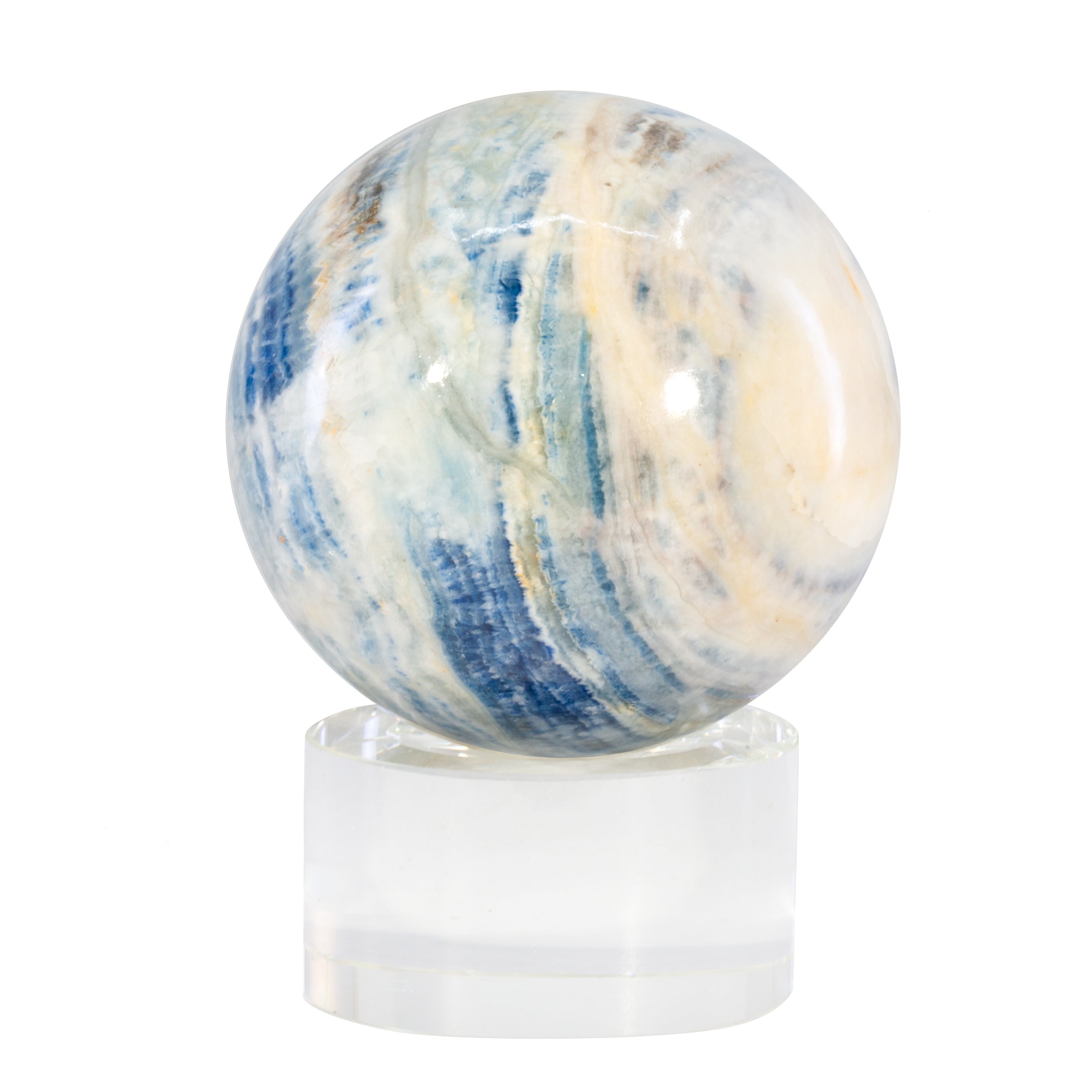 Blue Scheelite .43lb 2 inch Polished Crystal Sphere - India - GGL-156 - Crystalarium