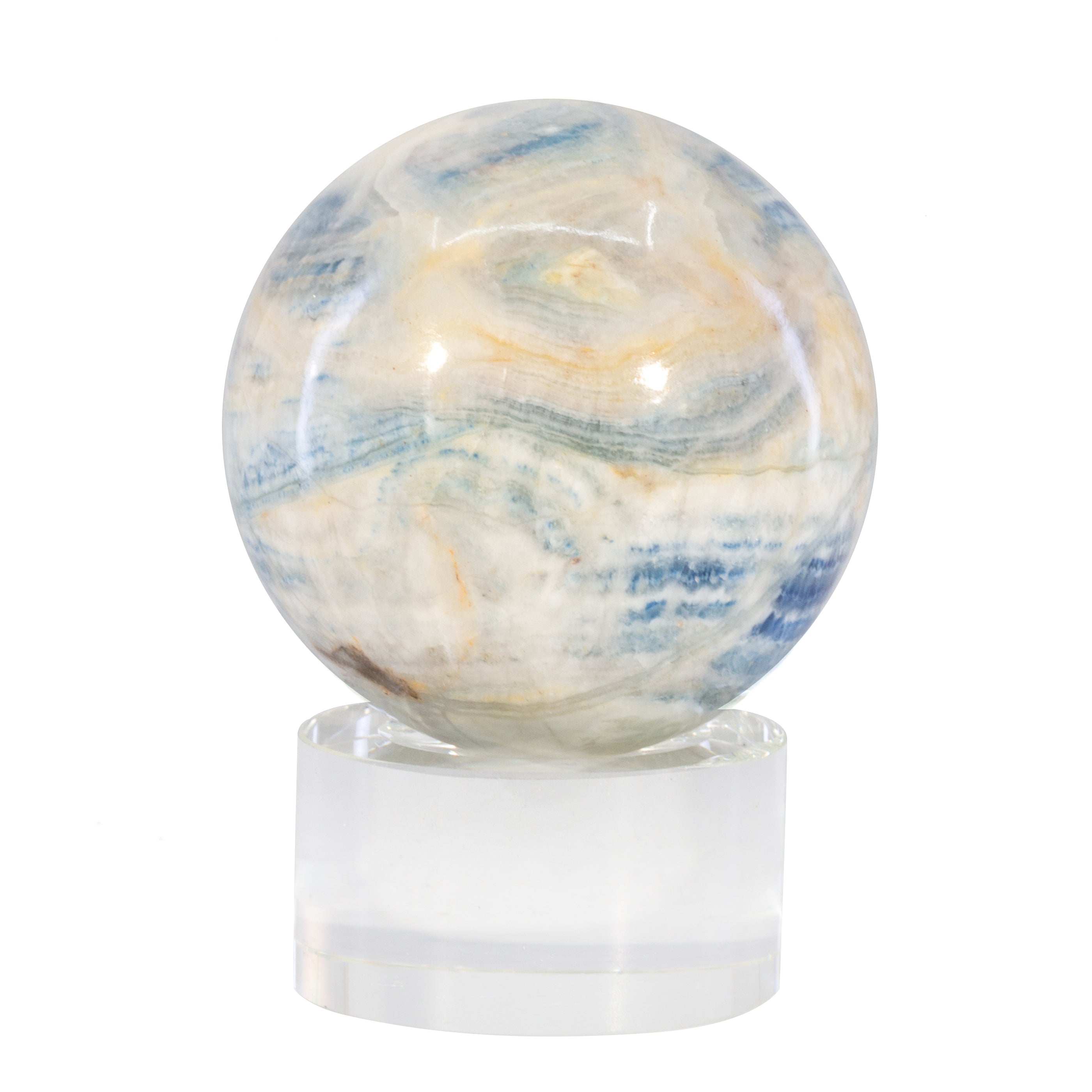 Blue Scheelite .43lb 2 inch Polished Crystal Sphere - India - GGL-156 - Crystalarium
