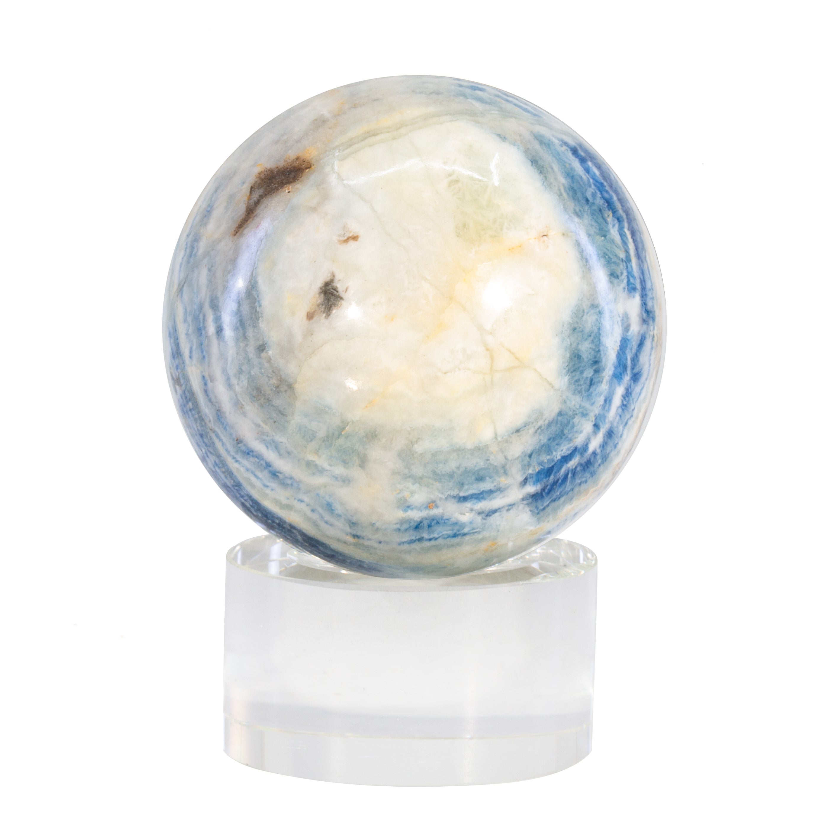 Blue Scheelite .43lb 2 inch Polished Crystal Sphere - India - GGL-156 - Crystalarium