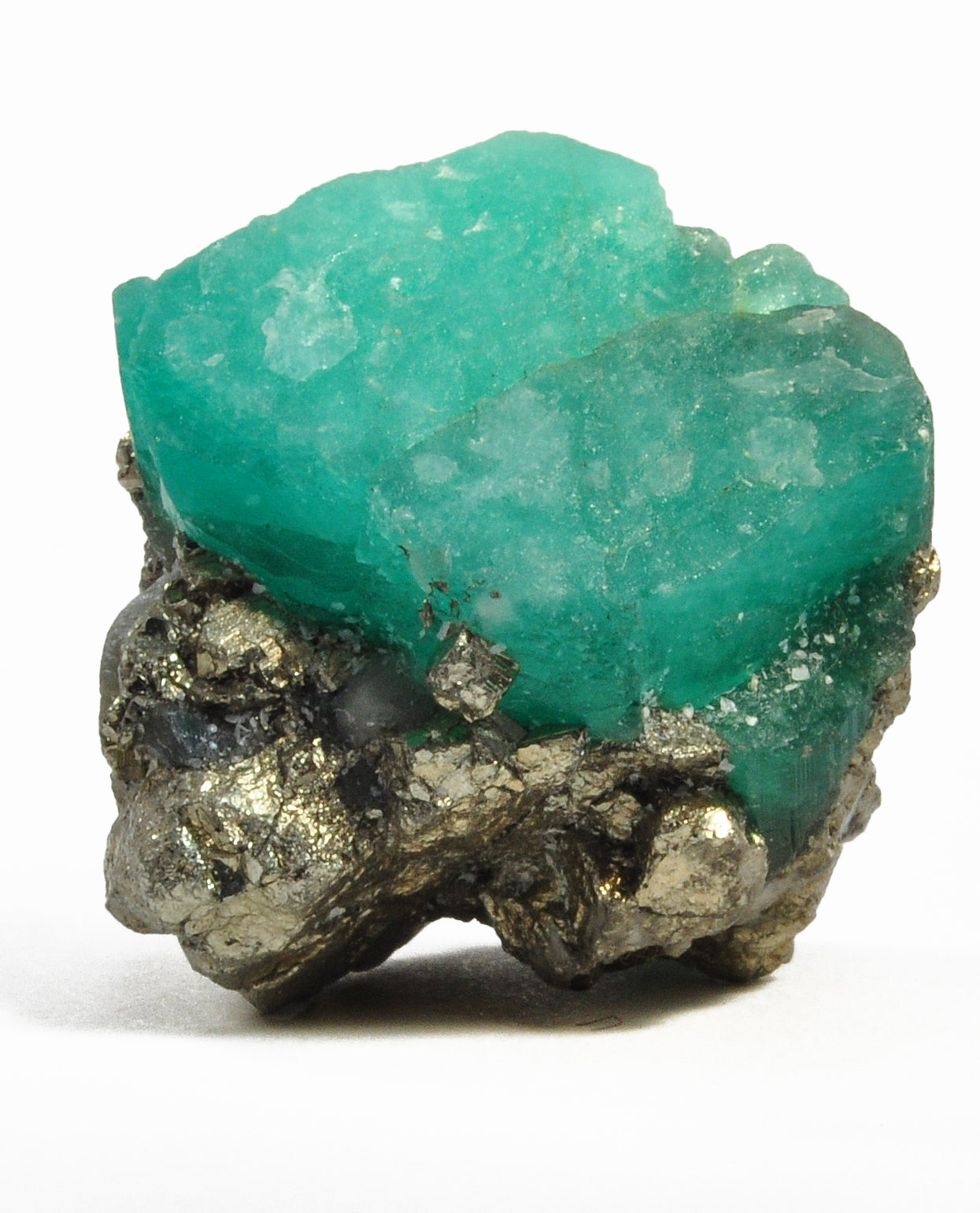 Emerald 1.23 inch 31.6 gr Natural Gem Crystal with Pyrite - Colombia - FFX-424 - Crystalarium
