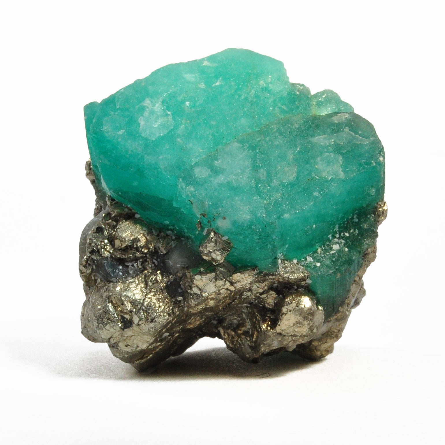 Emerald 1.23 inch 31.6 gr Natural Gem Crystal with Pyrite - Colombia - FFX-424 - Crystalarium