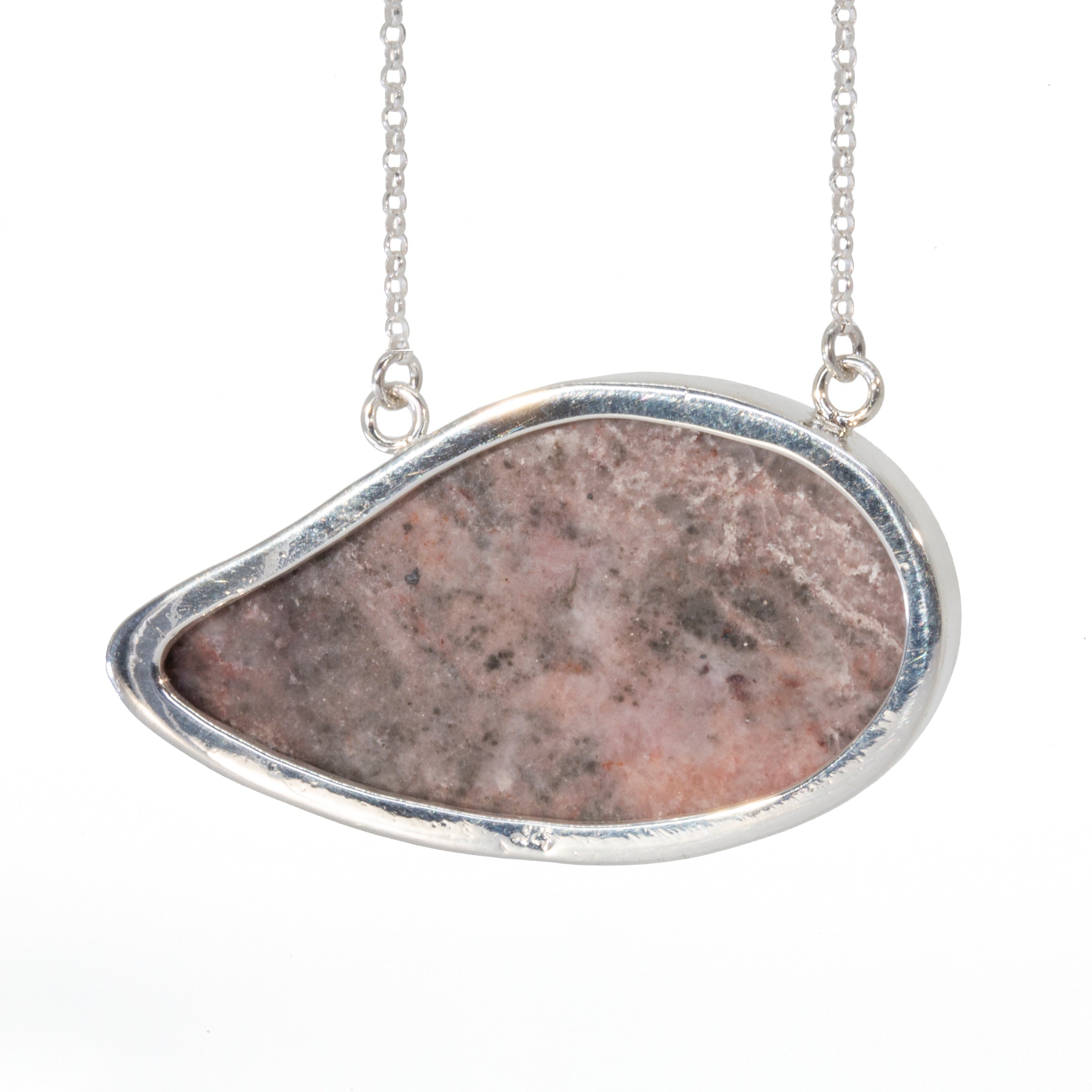 Cobalt Calcite 37.07 carat Natural Druzy Handcrafted Sterling Silver Necklace - HHO-164 - Crystalarium