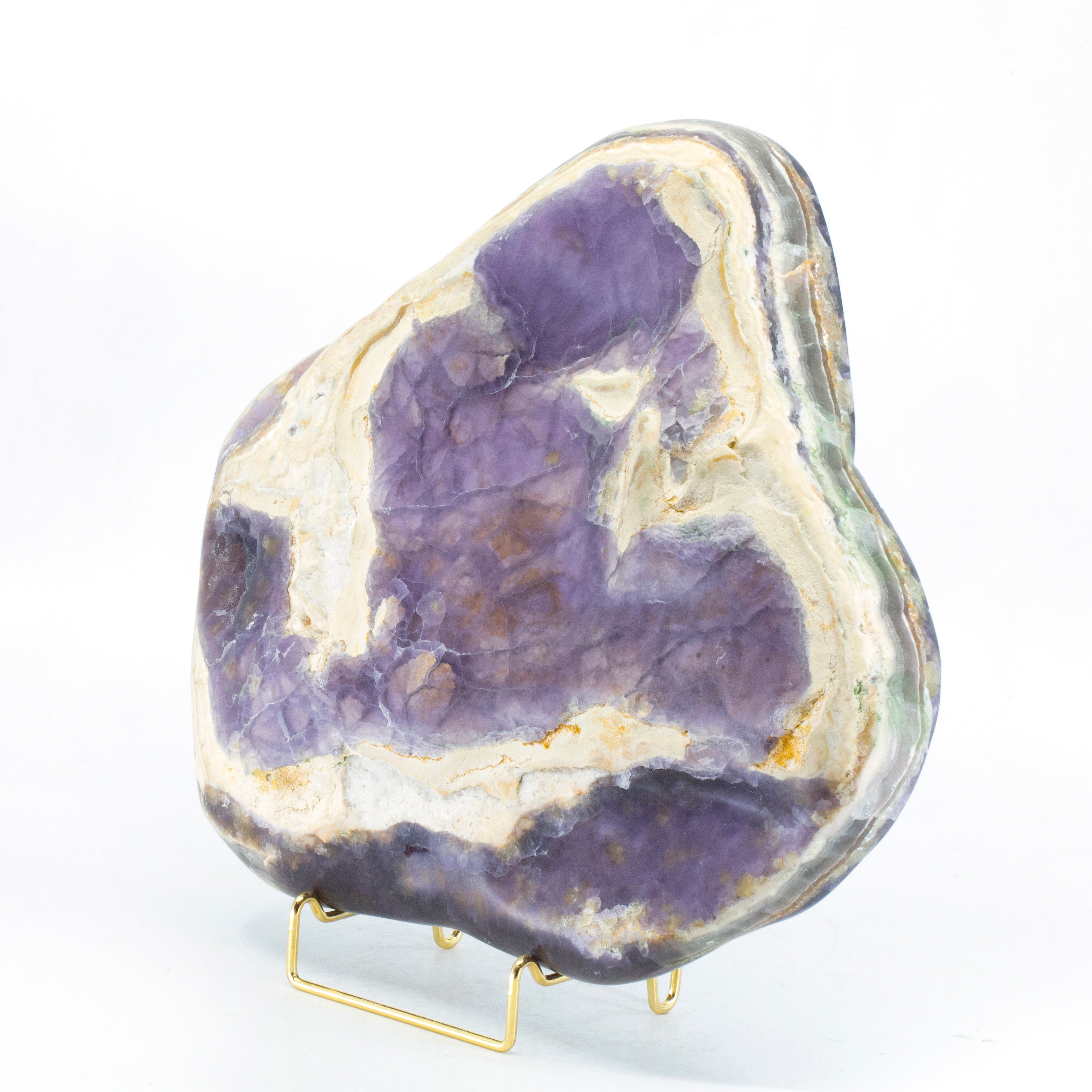 Fluorite over Barite 9 inch 10.6 lb Polished Freeform Crystal - China - DDH-070 - Crystalarium