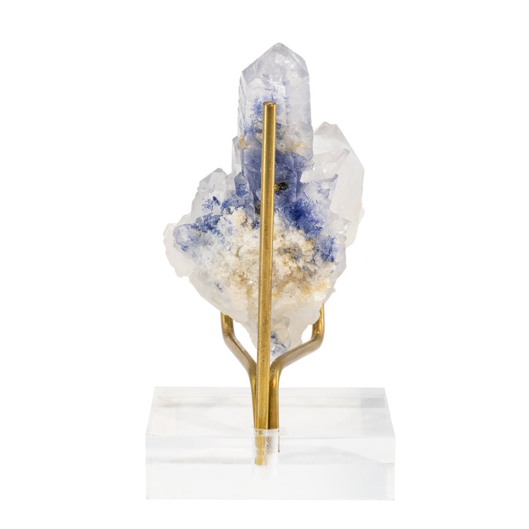 Dumortierite in Quartz 2.88 Inch 49.3 Gram Natural Crystal Cluster - Bahia, Brazil - JJX-420 - Crystalarium