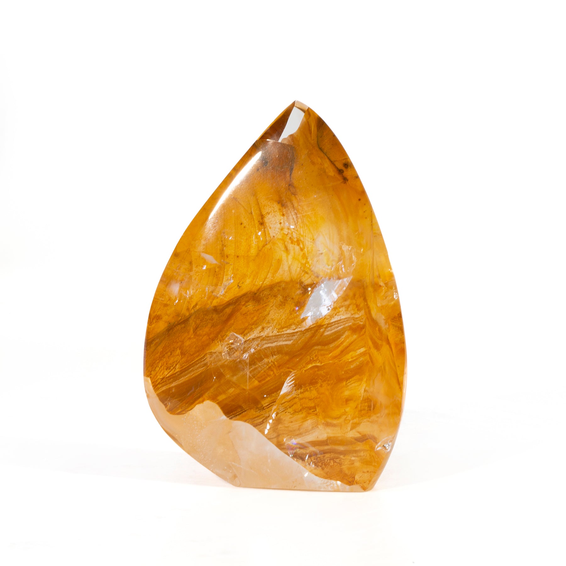 Iron in Quartz 3.4 inch 154 gram Polished Crystal Flame - Brazil - EEH-149 - Crystalarium