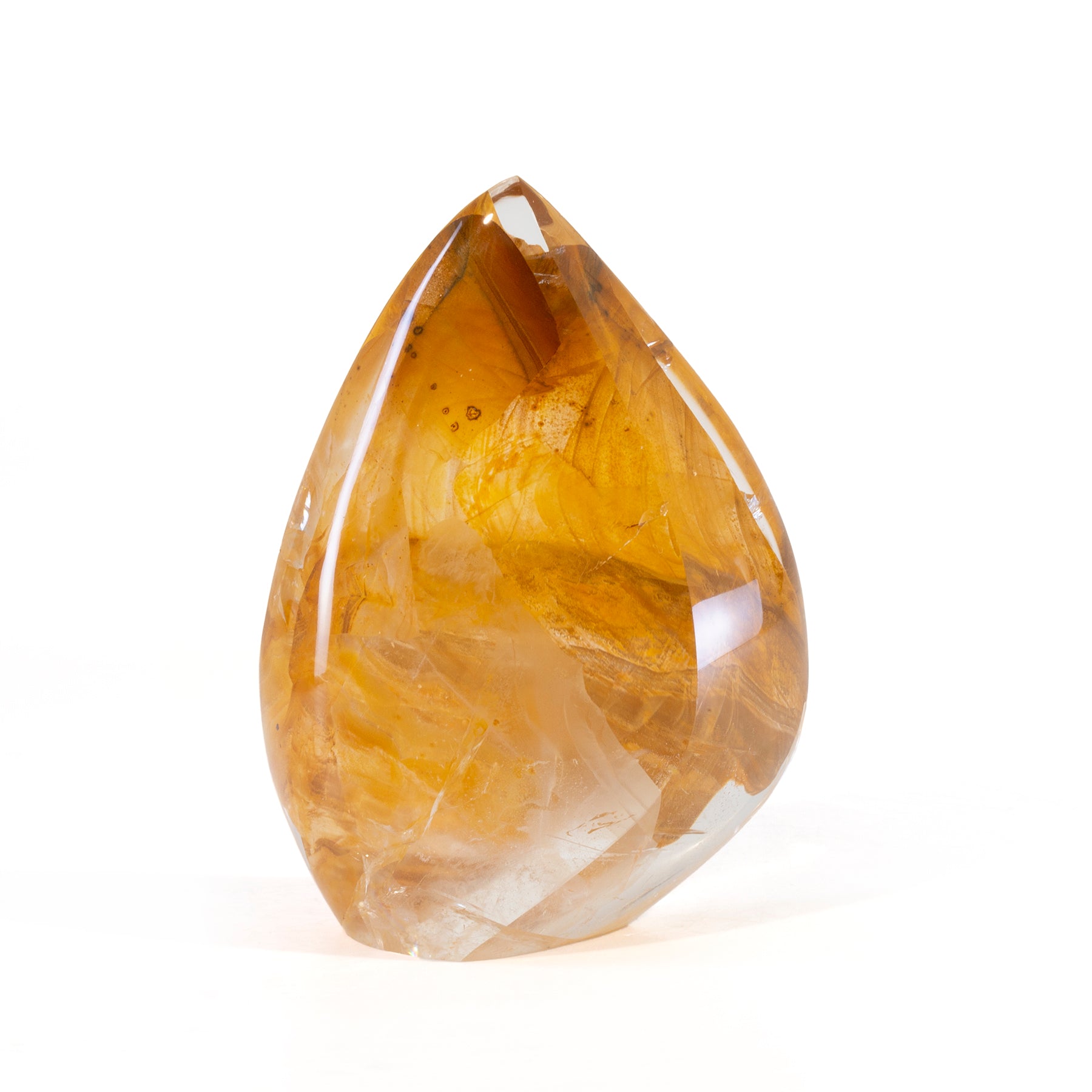 Iron in Quartz 3.4 inch 154 gram Polished Crystal Flame - Brazil - EEH-149 - Crystalarium