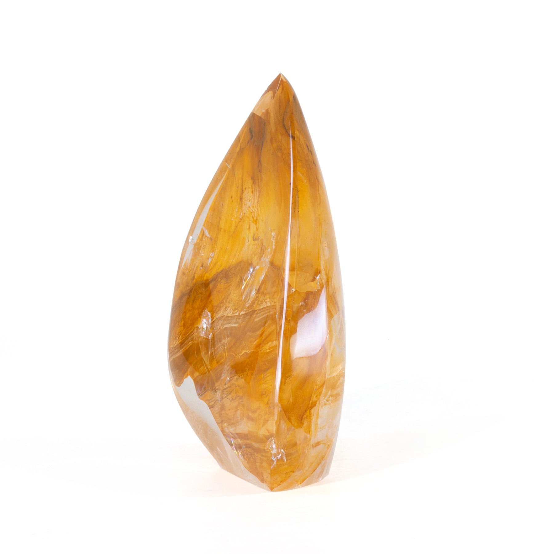 Iron in Quartz 3.4 inch 154 gram Polished Crystal Flame - Brazil - EEH-149 - Crystalarium