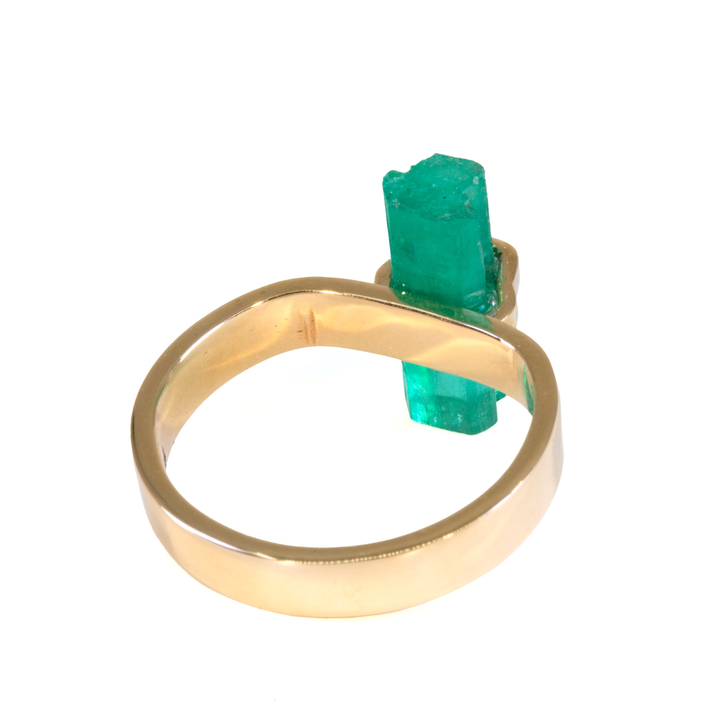 Emerald 3.52 Carat Natural Crystal Handcrafted 14k Ring - JJO-213 - Crystalarium