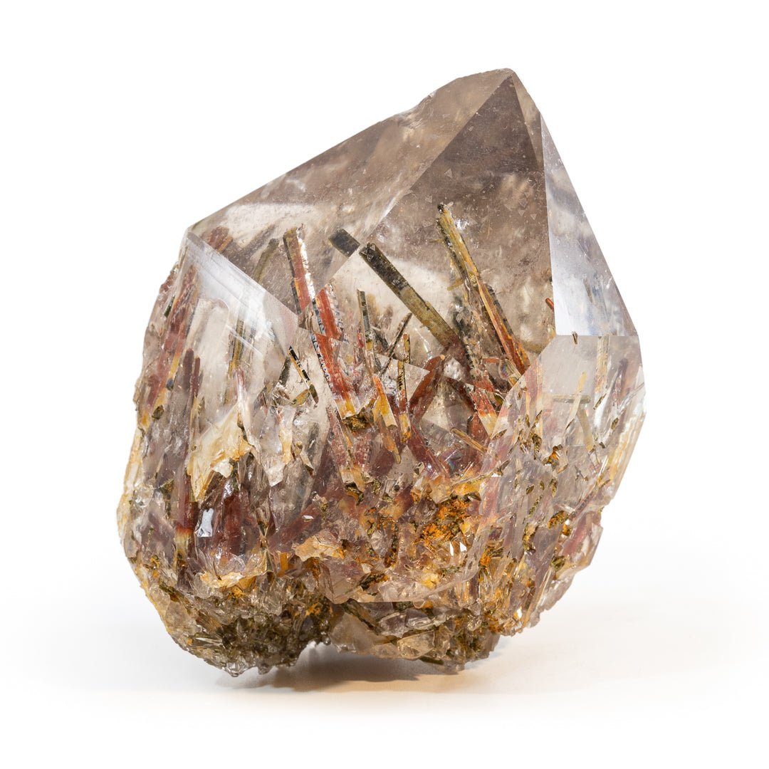 Epidote in Quartz 3.65 Inch 1.03lb Partial Polished Crystal - Brazil - GGX-072 - Crystalarium