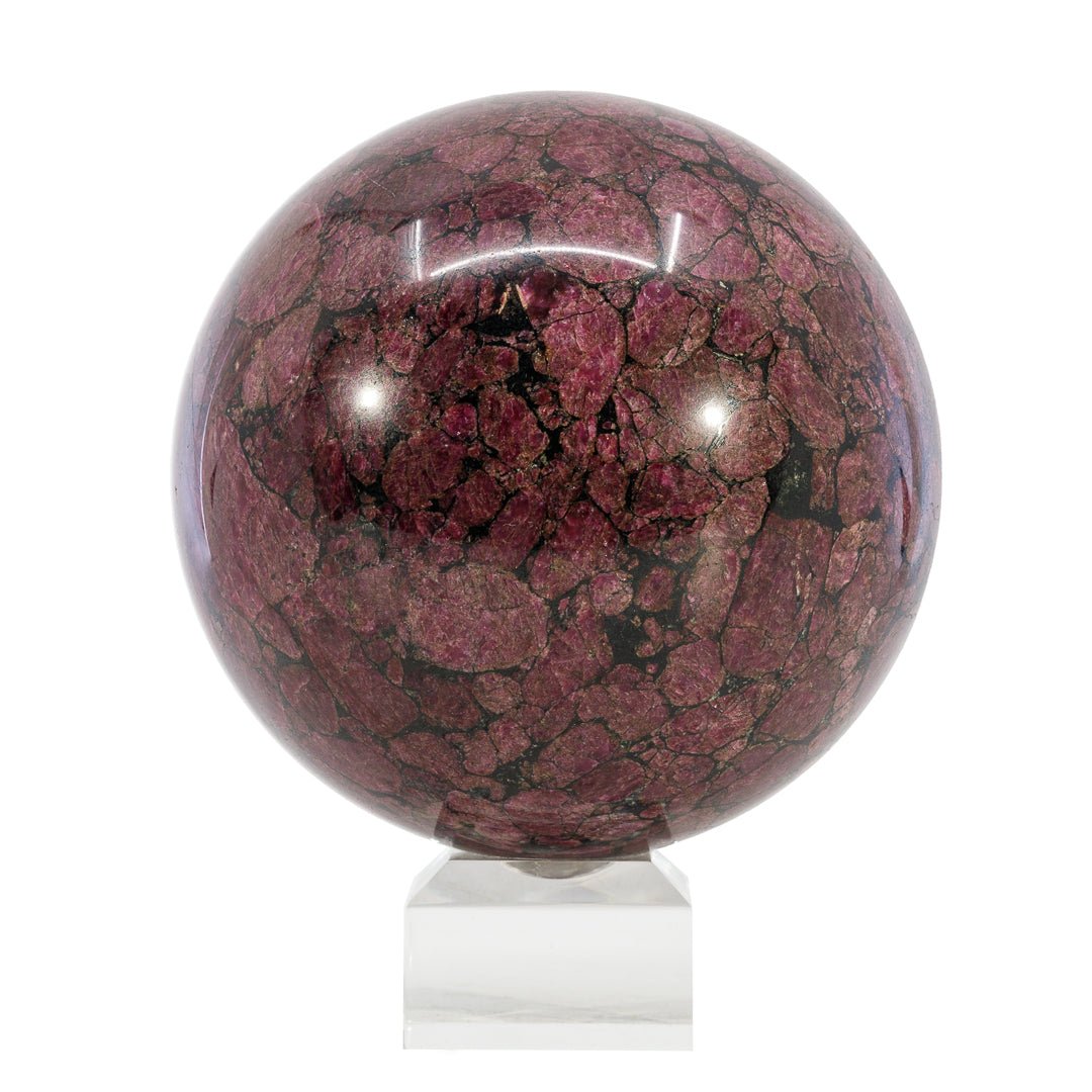 Eudialyte 3.9 Inch 3.39lb Polished Crystal Sphere - Russia - AAL-014 - Crystalarium