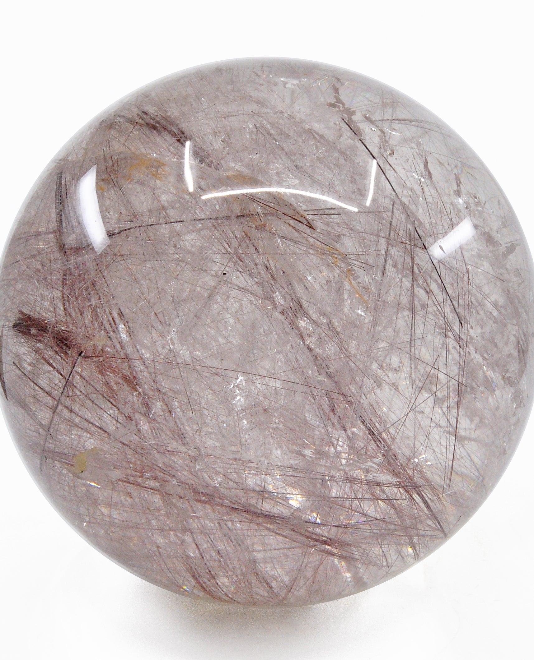 Rare Rutilated Quartz 25.5 lbs 8 inch Large Polished Crystal Sphere - Brazil - MSCON-108 - Crystalarium