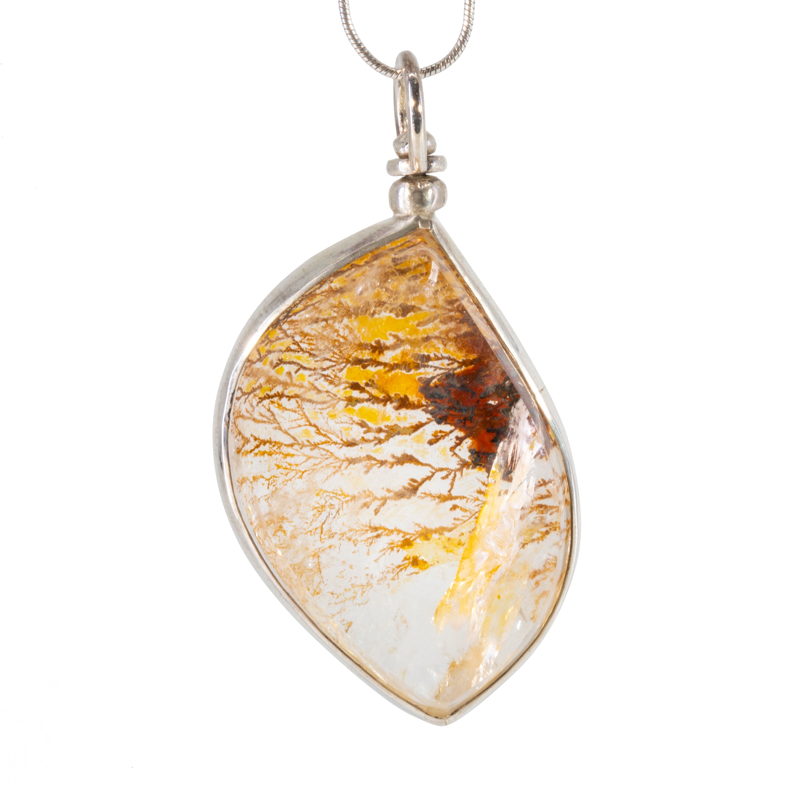 Dendritic Quartz 48.25 carat Sterling Silver Handcrafted Pendant - FFO-145 - Crystalarium