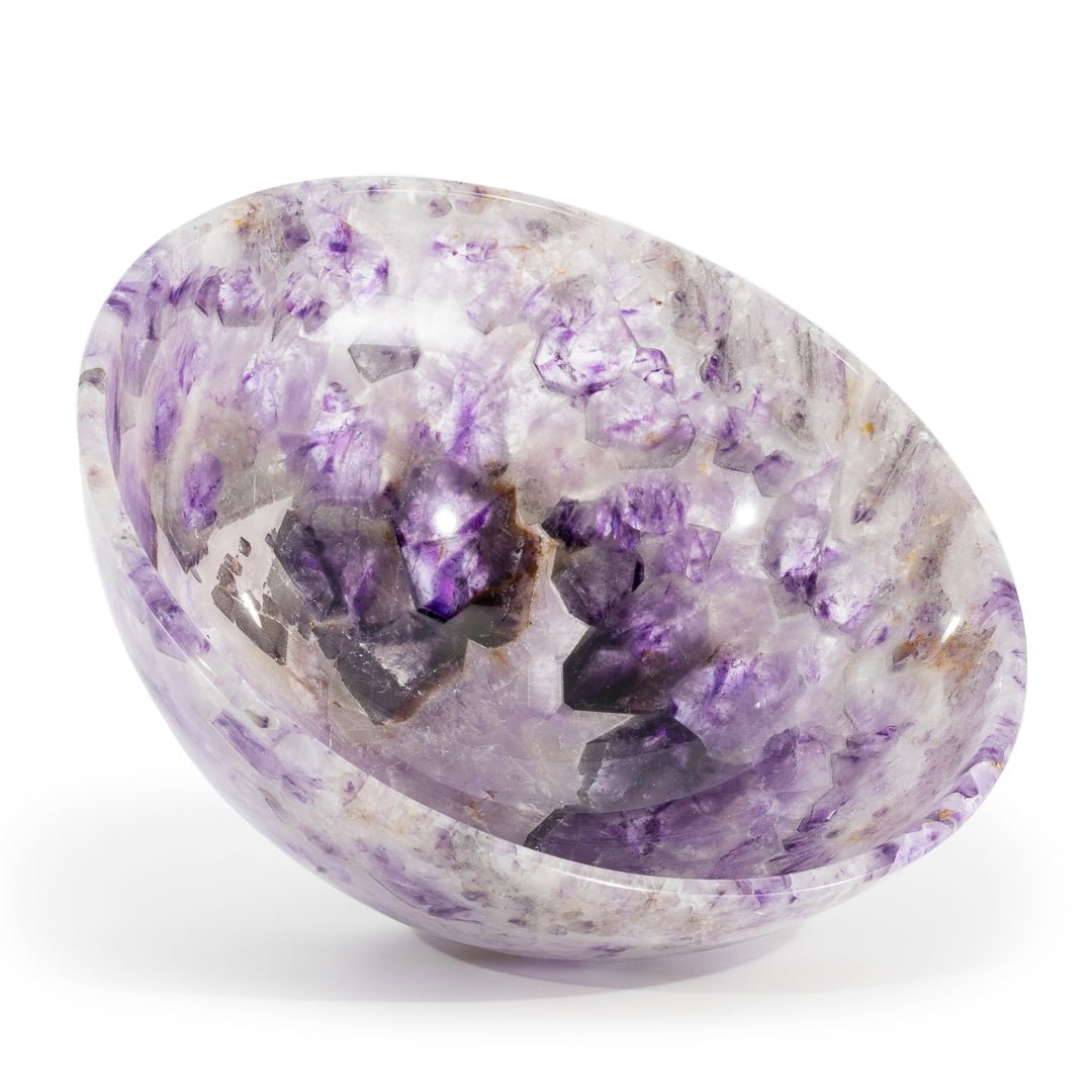 Flower Amethyst 8 Inch 2.03lb Polished Crystal Bowl - India - KKR-008 - Crystalarium