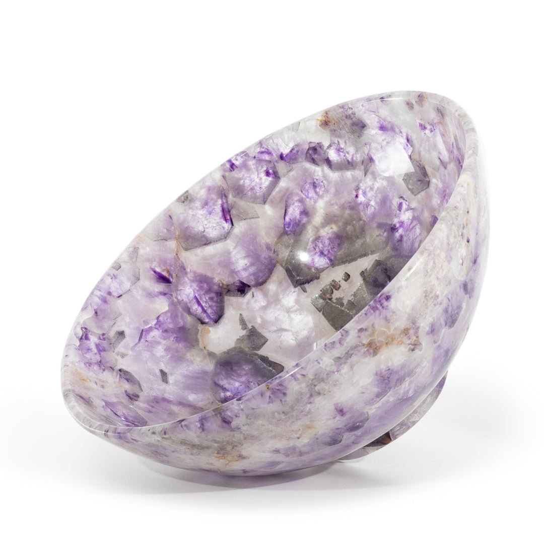 Flower Amethyst 8 Inch 2.03lb Polished Crystal Bowl - India - KKR-008 - Crystalarium
