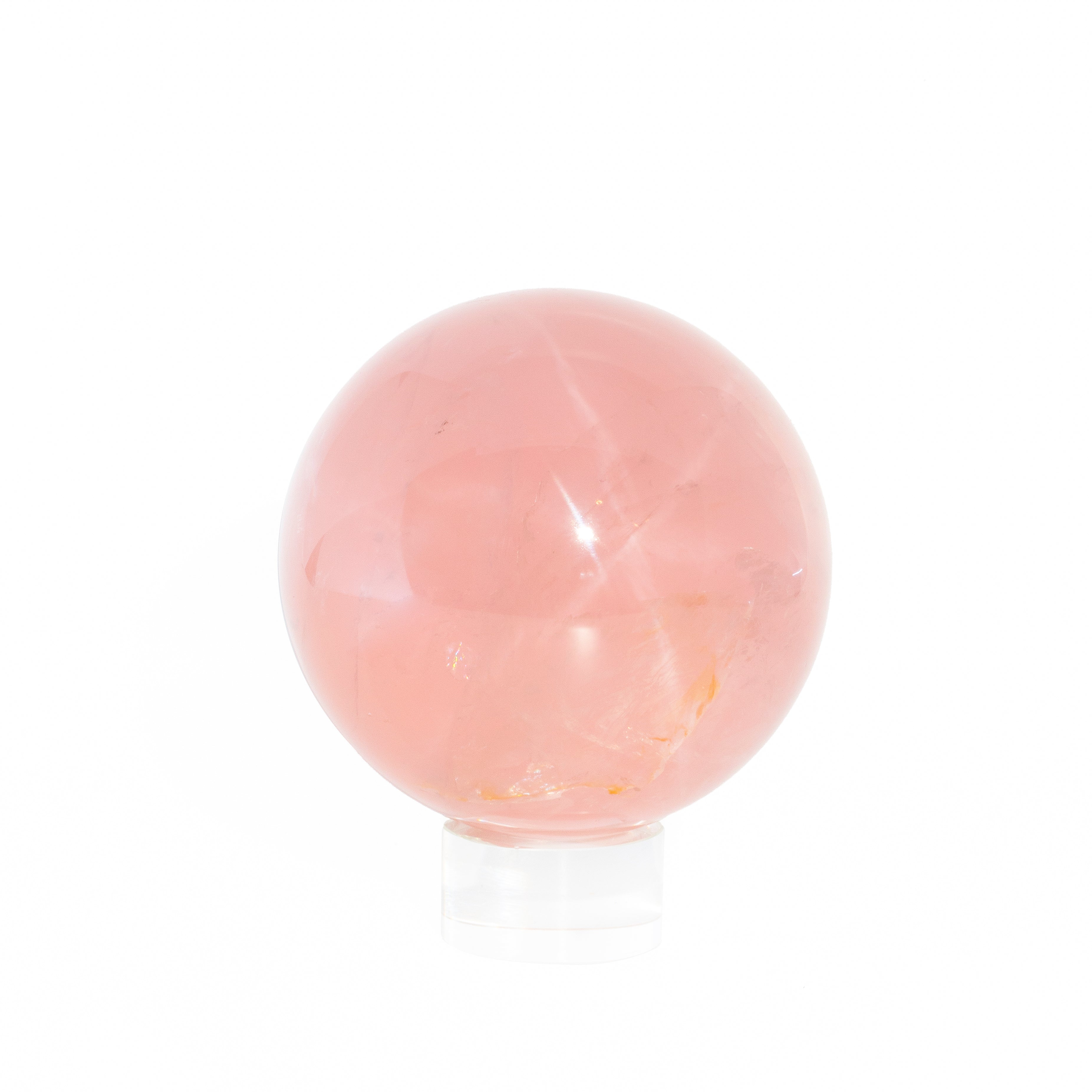 Star Rose Quartz 3.6 inch Polished Crystal Sphere - Madagascar - GGL-103 - Crystalarium