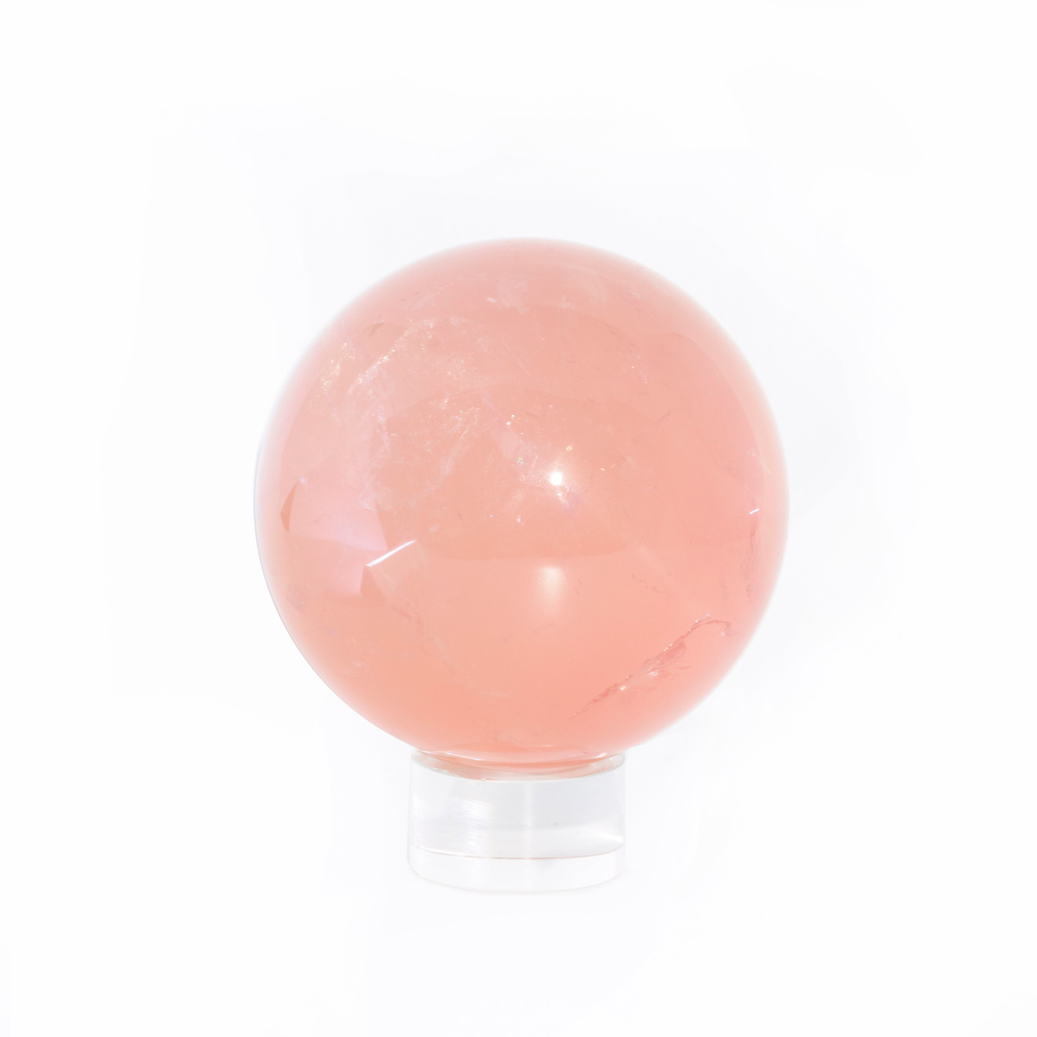 Star Rose Quartz 3.6 inch Polished Crystal Sphere - Madagascar - GGL-103 - Crystalarium