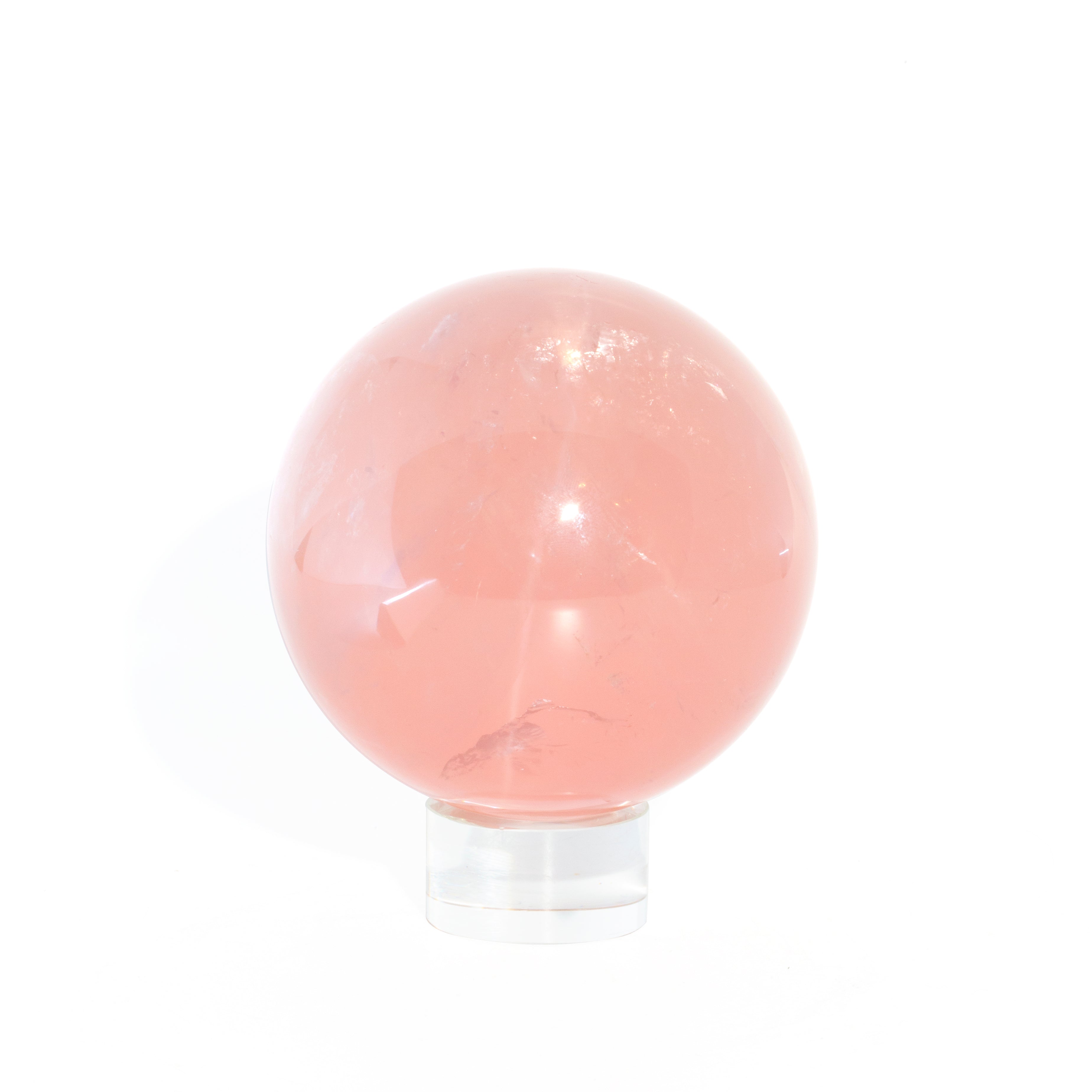 Star Rose Quartz 3.6 inch Polished Crystal Sphere - Madagascar - GGL-103 - Crystalarium