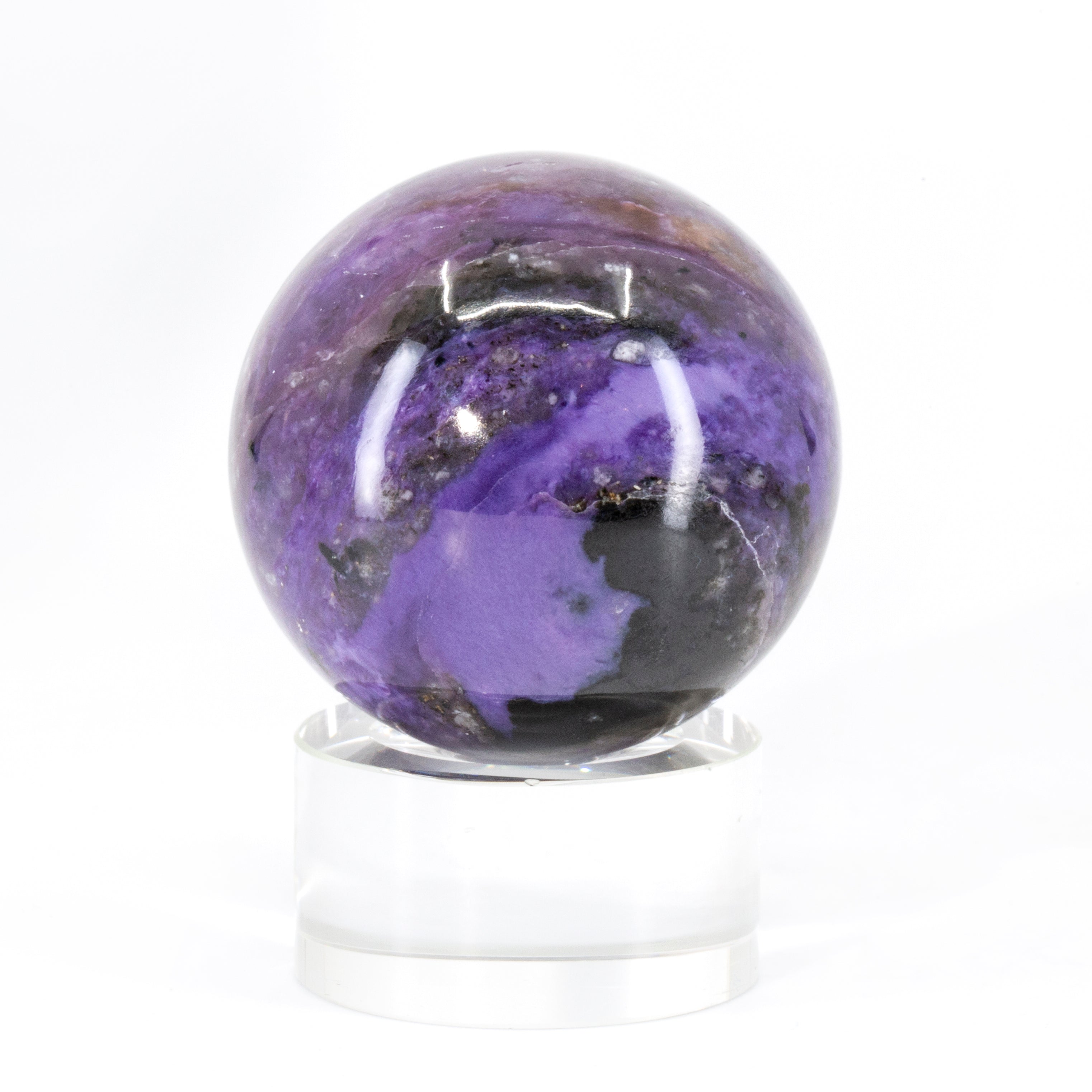 Charoite 1.9" 168 gram Polished Crystal Sphere - Russia - GGL-121 - Crystalarium