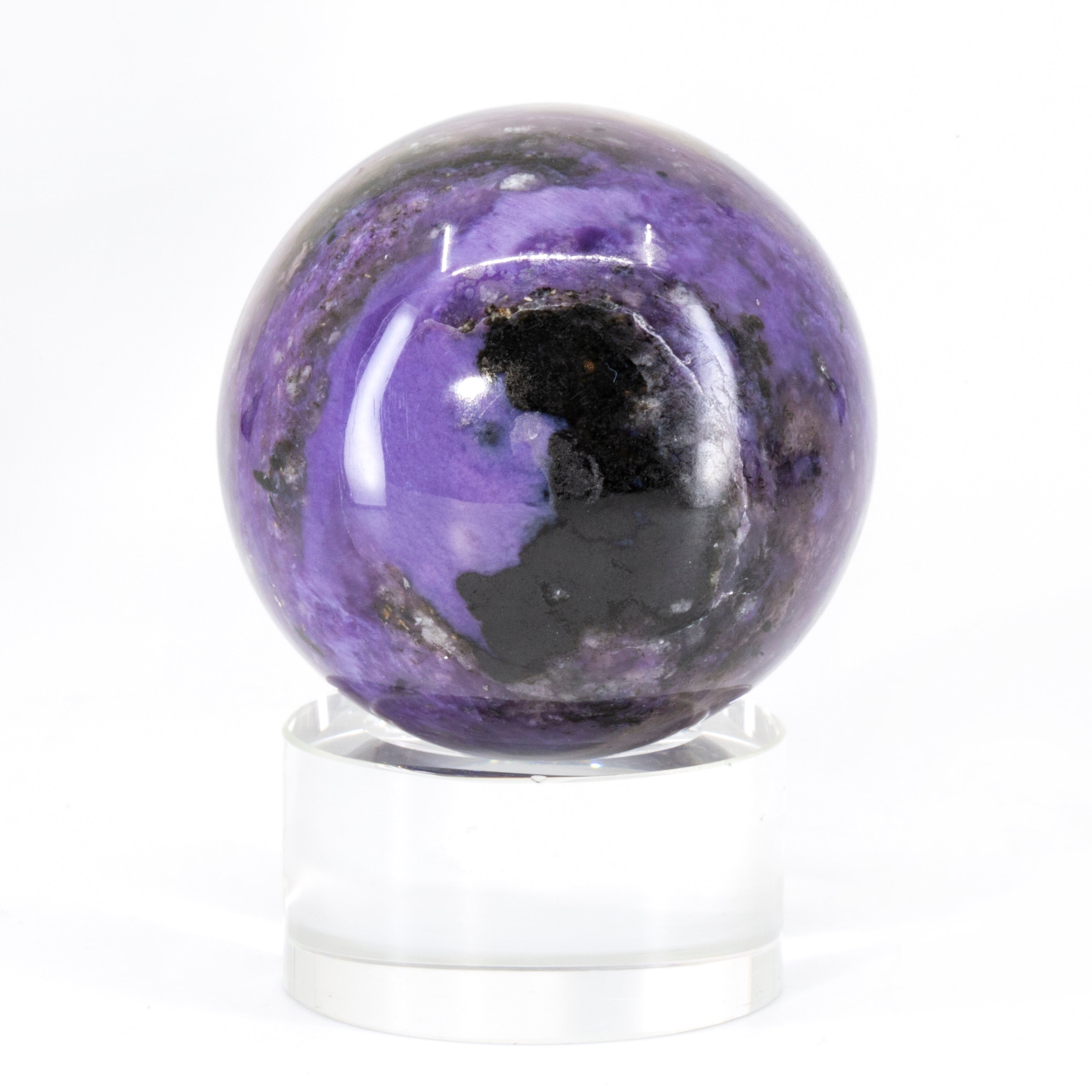 Charoite 1.9" 168 gram Polished Crystal Sphere - Russia - GGL-121 - Crystalarium