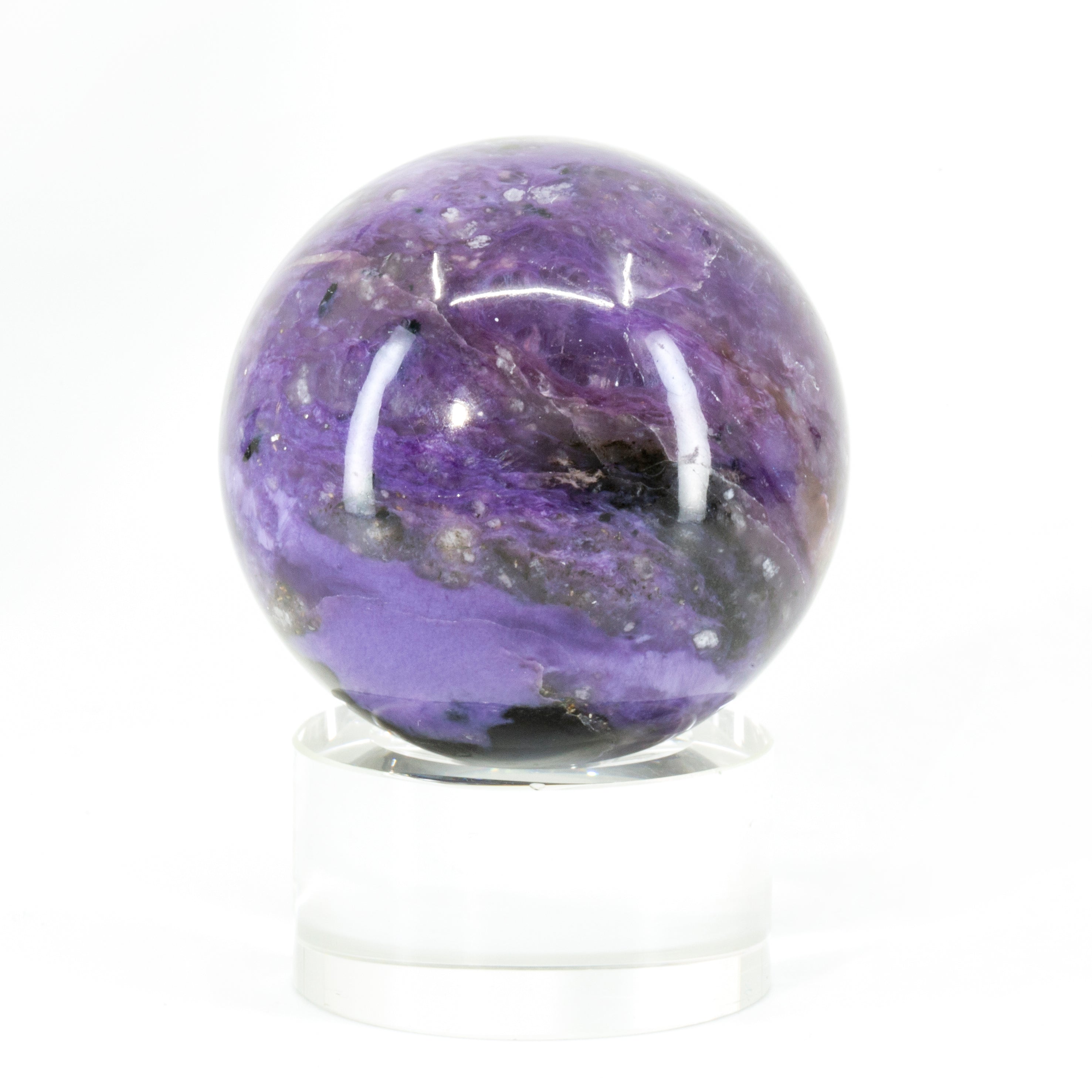 Charoite 1.9" 168 gram Polished Crystal Sphere - Russia - GGL-121 - Crystalarium