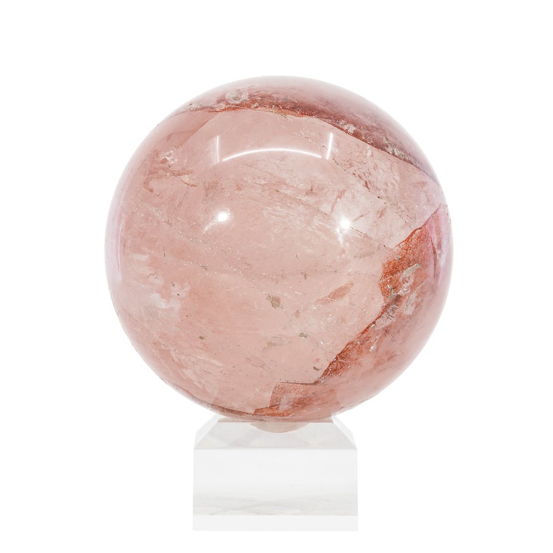Lepidocrocite in Quartz 3.12 inch 686 gram Polished Crystal Sphere - India - DDL-082 - Crystalarium