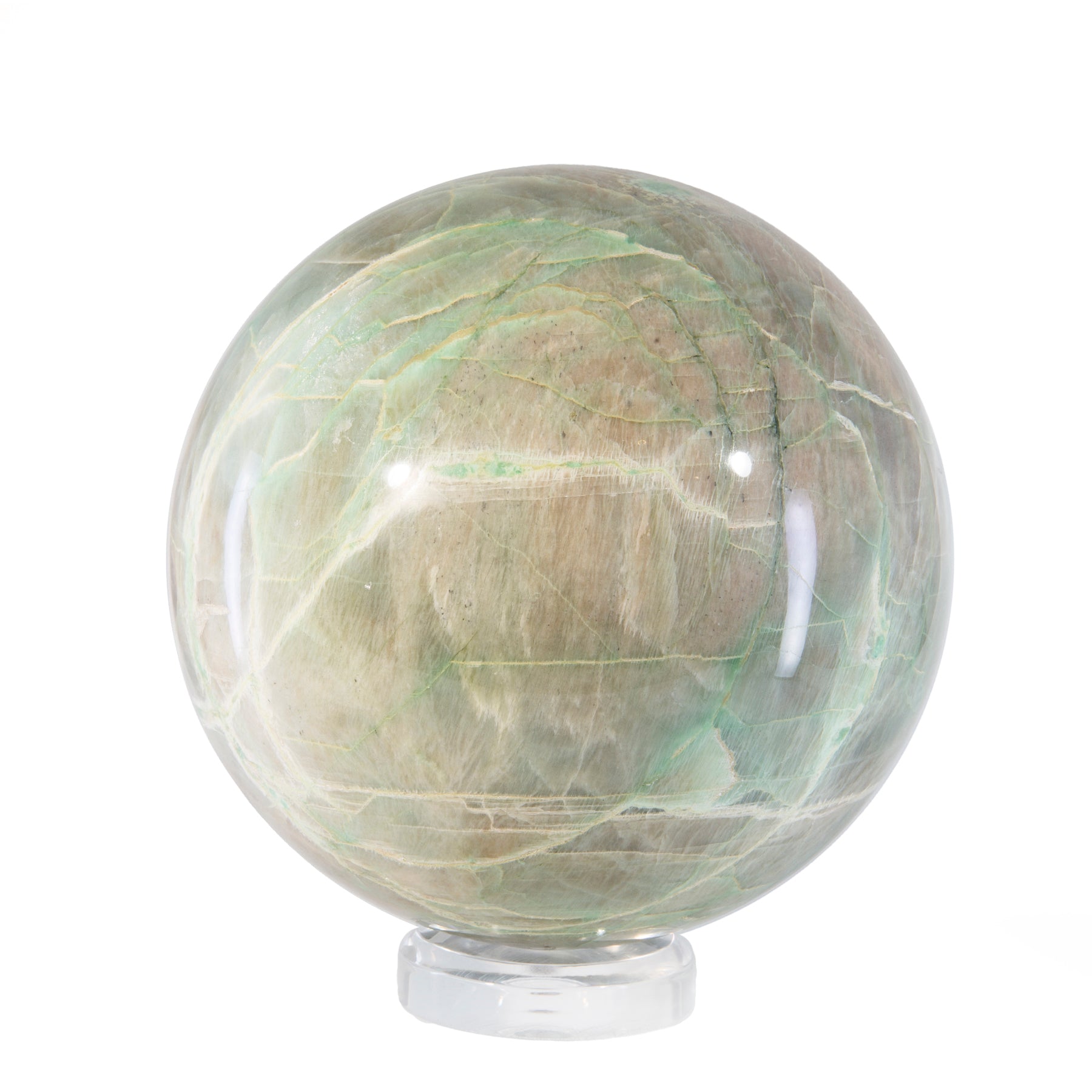 Garnierite 7.5 inch 22.42lb Polished Crystal Sphere - Madagascar - HHL-059 - Crystalarium