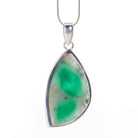 Emerald in Quartz 24.72ct Handcrafted Sterling Silver Pendant - HHO-069 - Crystalarium