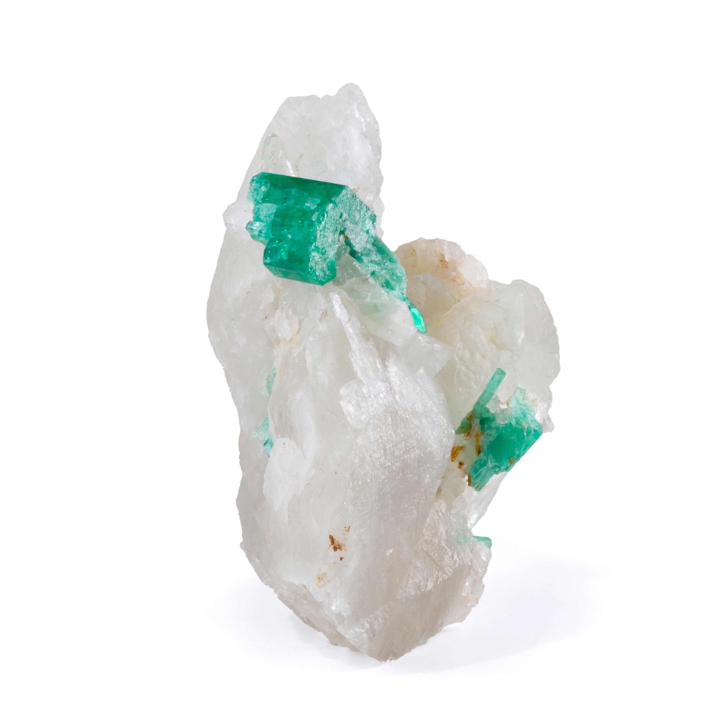 Emerald in Calcite Matrix 3 inch 172 grams Natural Crystal Specimen - Colombia - HHX-179 - Crystalarium