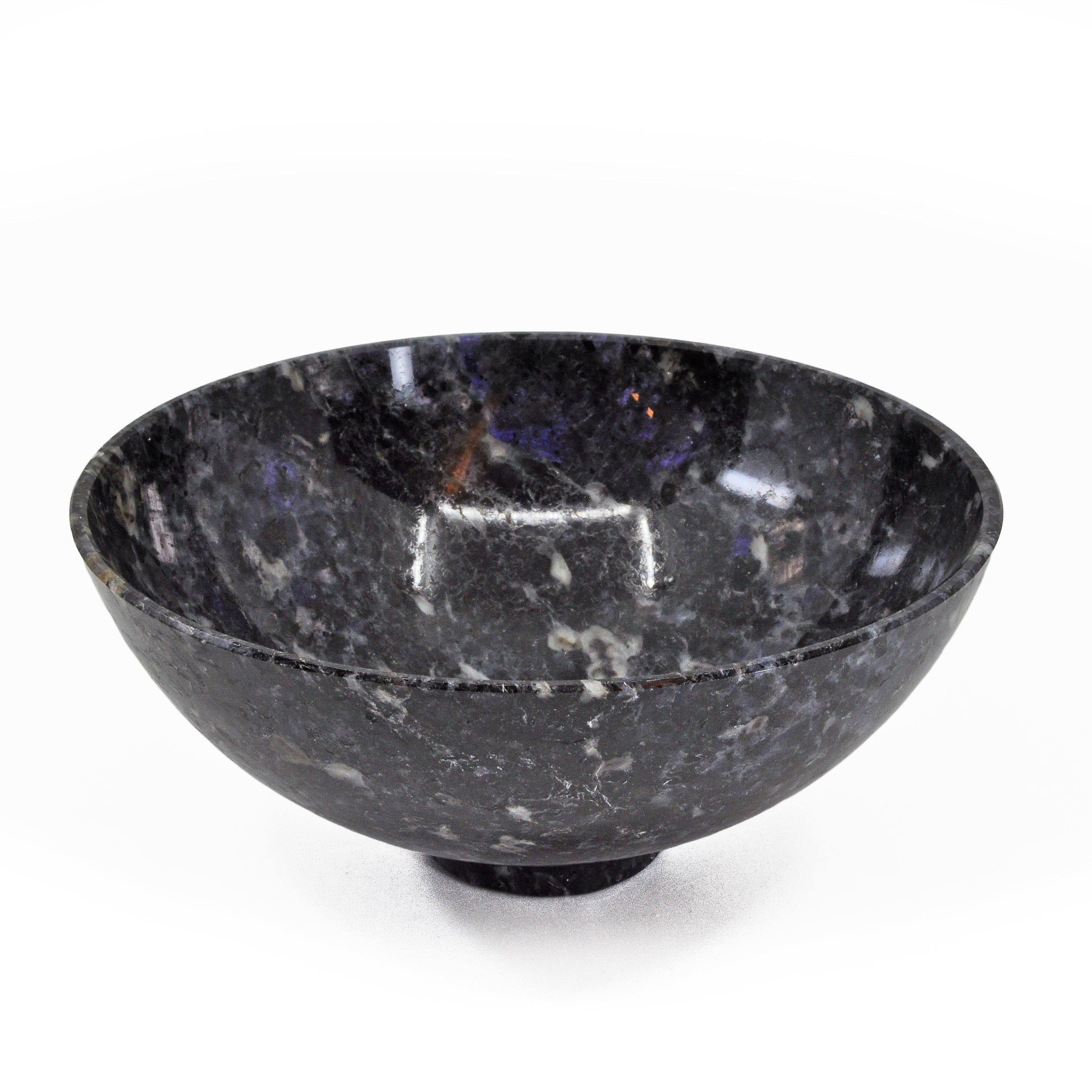 Iolite 4.6 inch 0.81 lbs Natural Crystal Carved Bowl - India - DDR-013 - Crystalarium