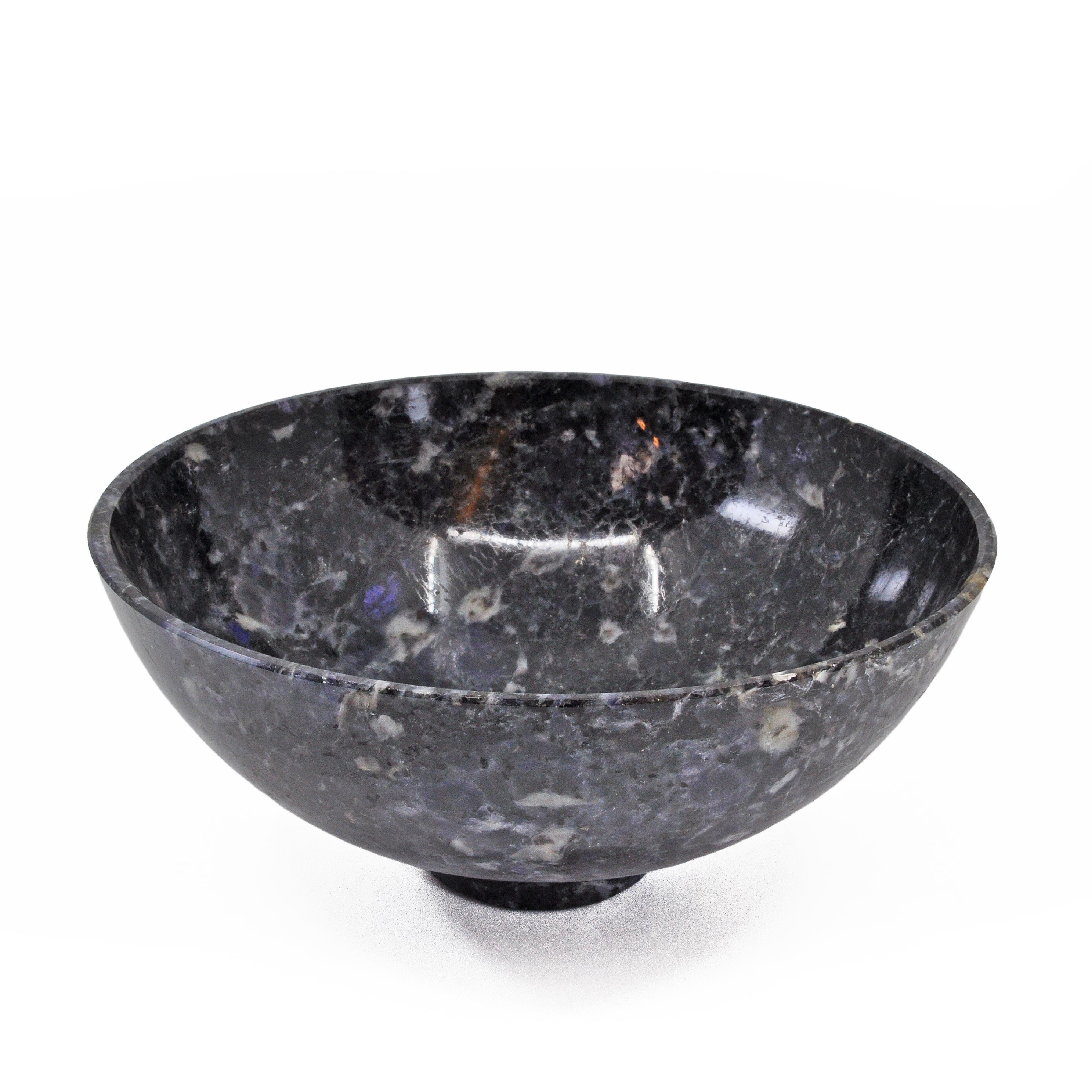 Iolite 4.6 inch 0.81 lbs Natural Crystal Carved Bowl - India - DDR-013 - Crystalarium