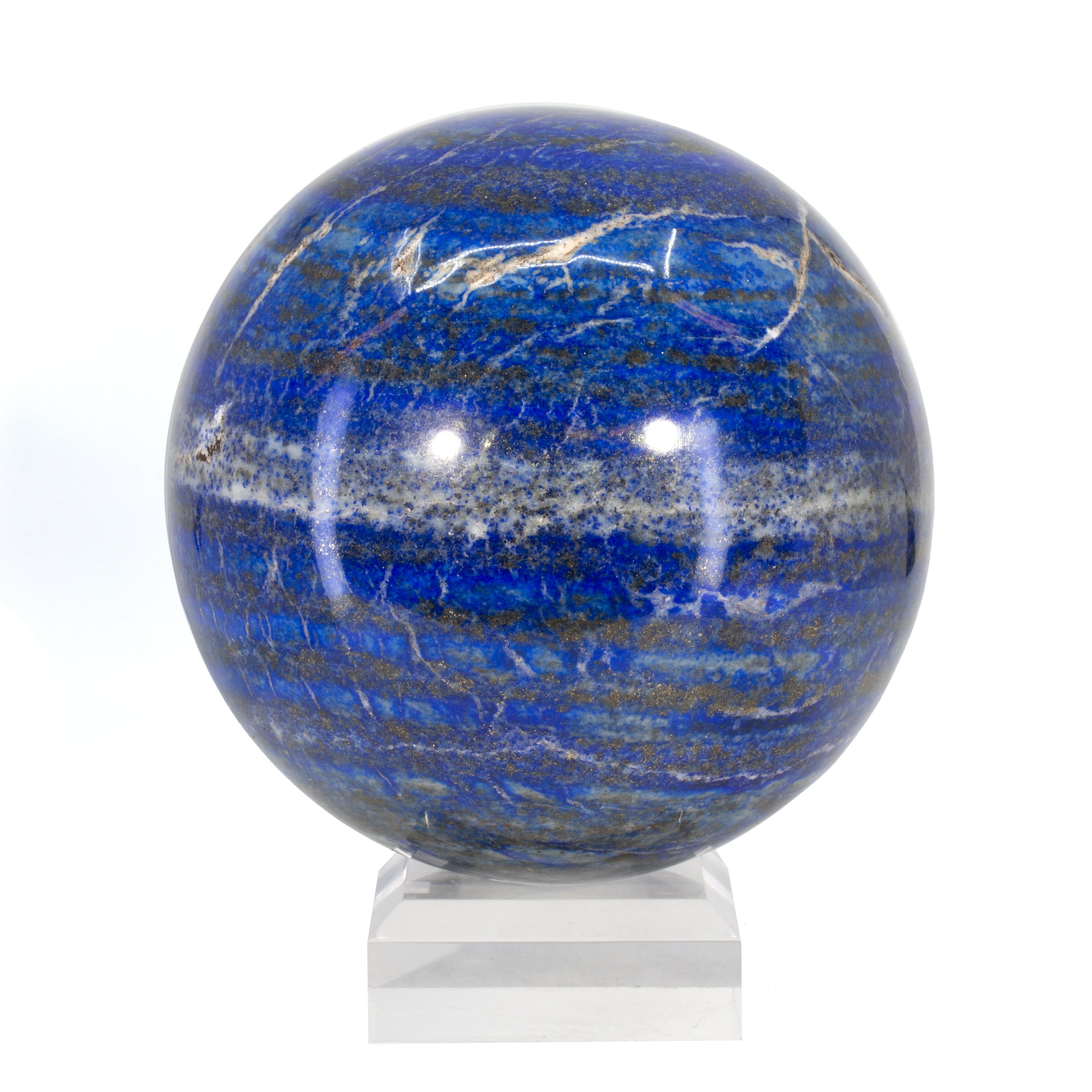 Lapis Lazuli 9lb 5.4 inch Polished Crystal Sphere - Afghanistan - JJL-060 - Crystalarium