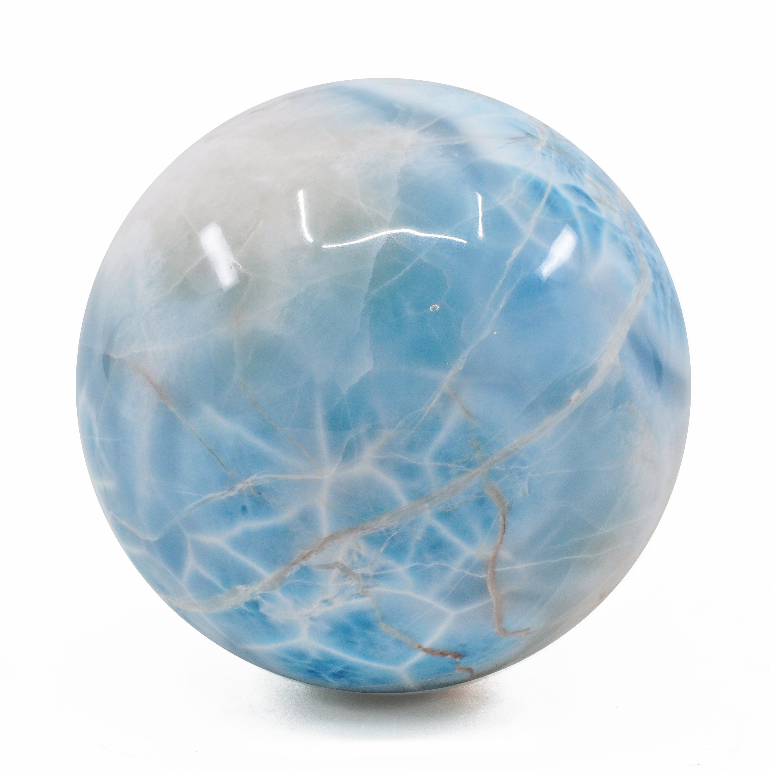 Larimar 2.8 inch 1.16 lbs Polished Crystal Sphere - Dominican Republic - FFL-046 - Crystalarium
