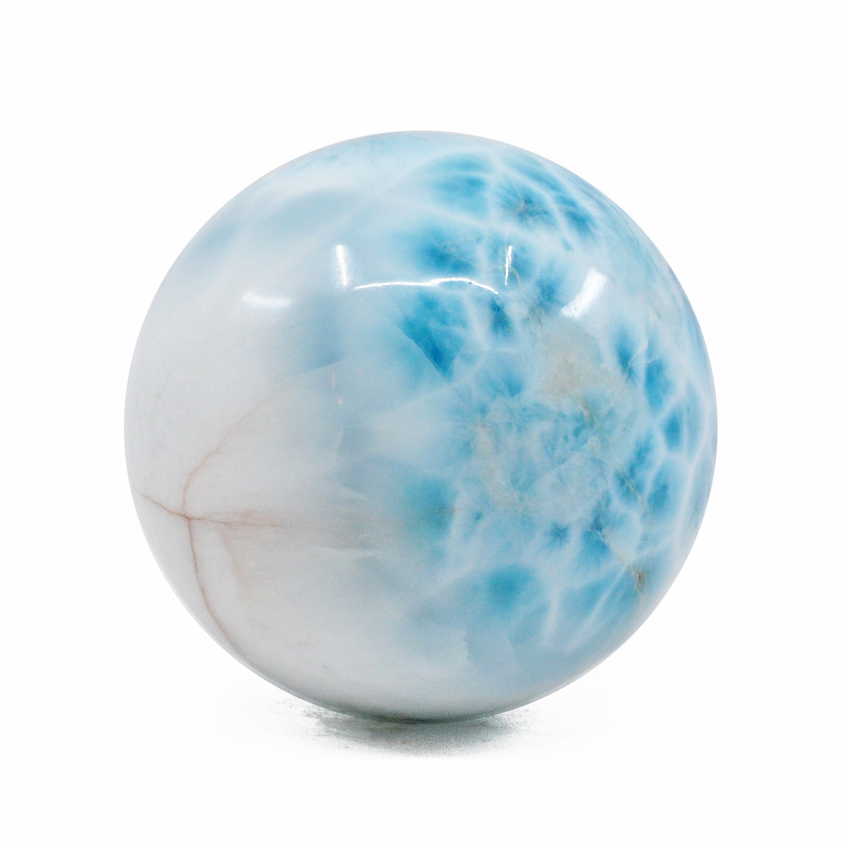 Larimar 1.7 inch 122 grams Polished Crystal Sphere - Dominican Republic - FFL-050 - Crystalarium