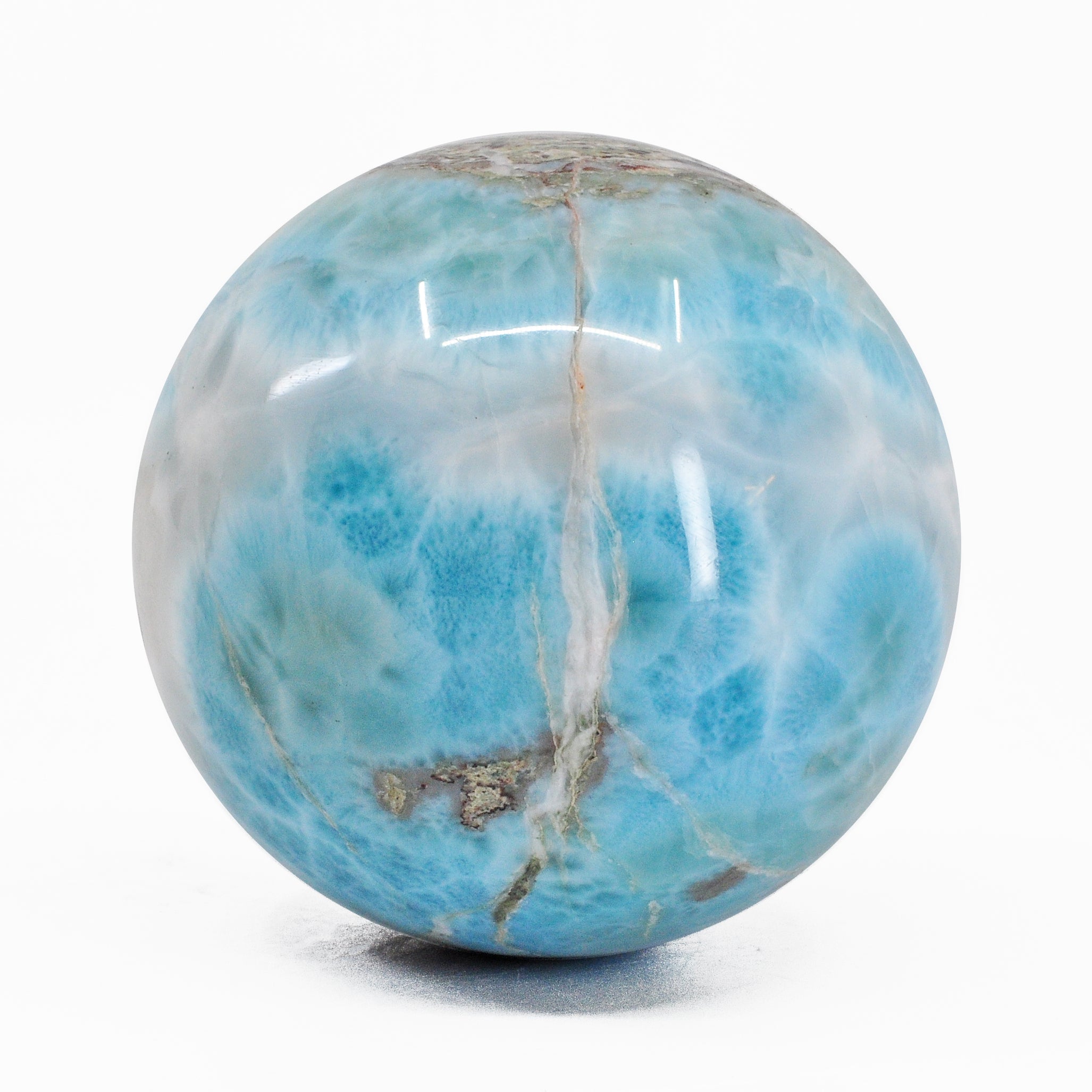 Larimar 2.65 inch 1.01 lbs Polished Crystal Sphere - Dominican Republic - FFL-053 - Crystalarium