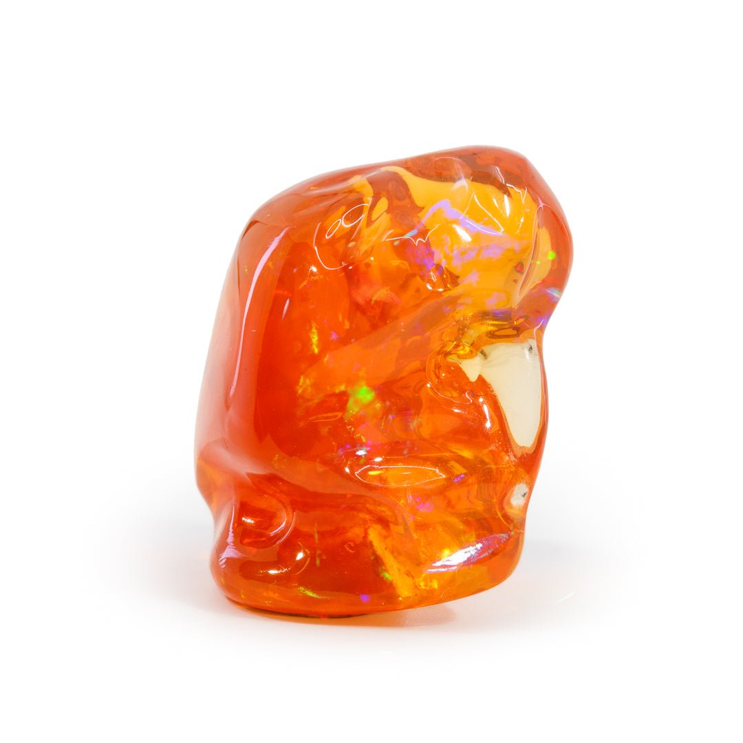 Fire Opal 25.2mm 10 Gram Polished Freeform Gem Crystal - Mexico - KKV-019 - Crystalarium