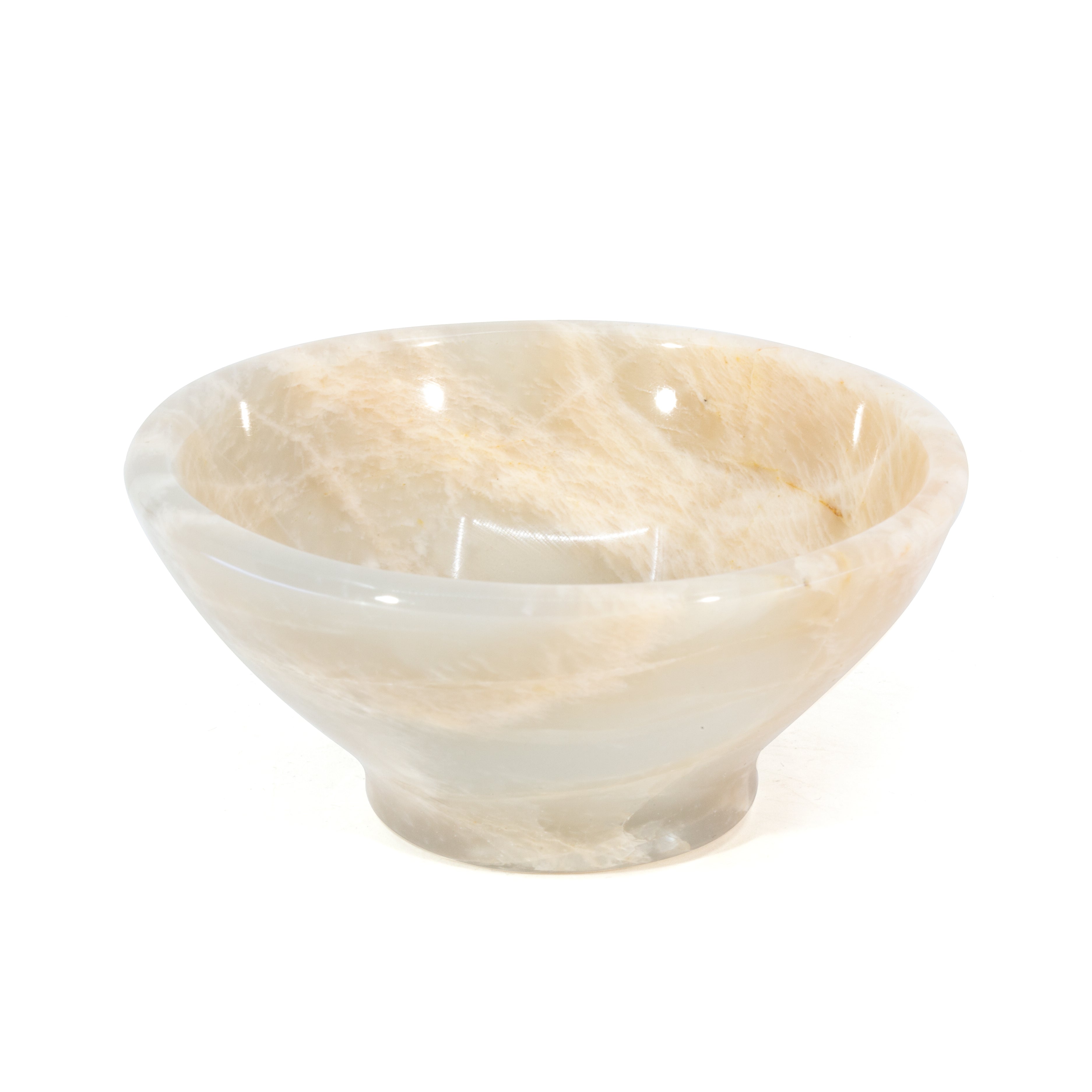 Moonstone 2.9 inch 81.3 gram Polished Crystal Bowl - India - FFR-030A - Crystalarium