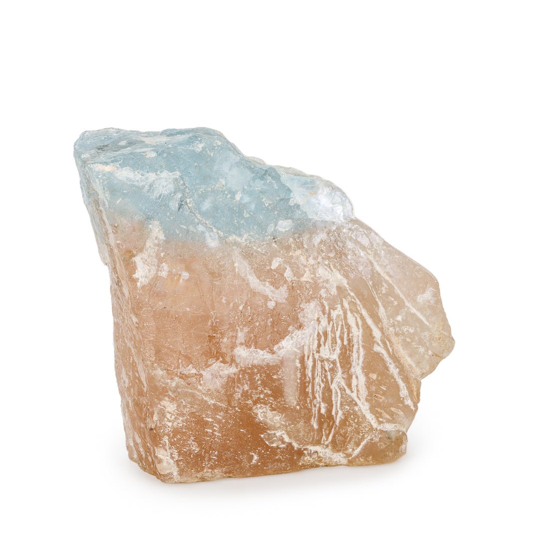 Bi-Color Blue & Golden Topaz 4.2 Inch 917 Gram Natural Gem Crystal - Ukraine - KKX-110 - Crystalarium