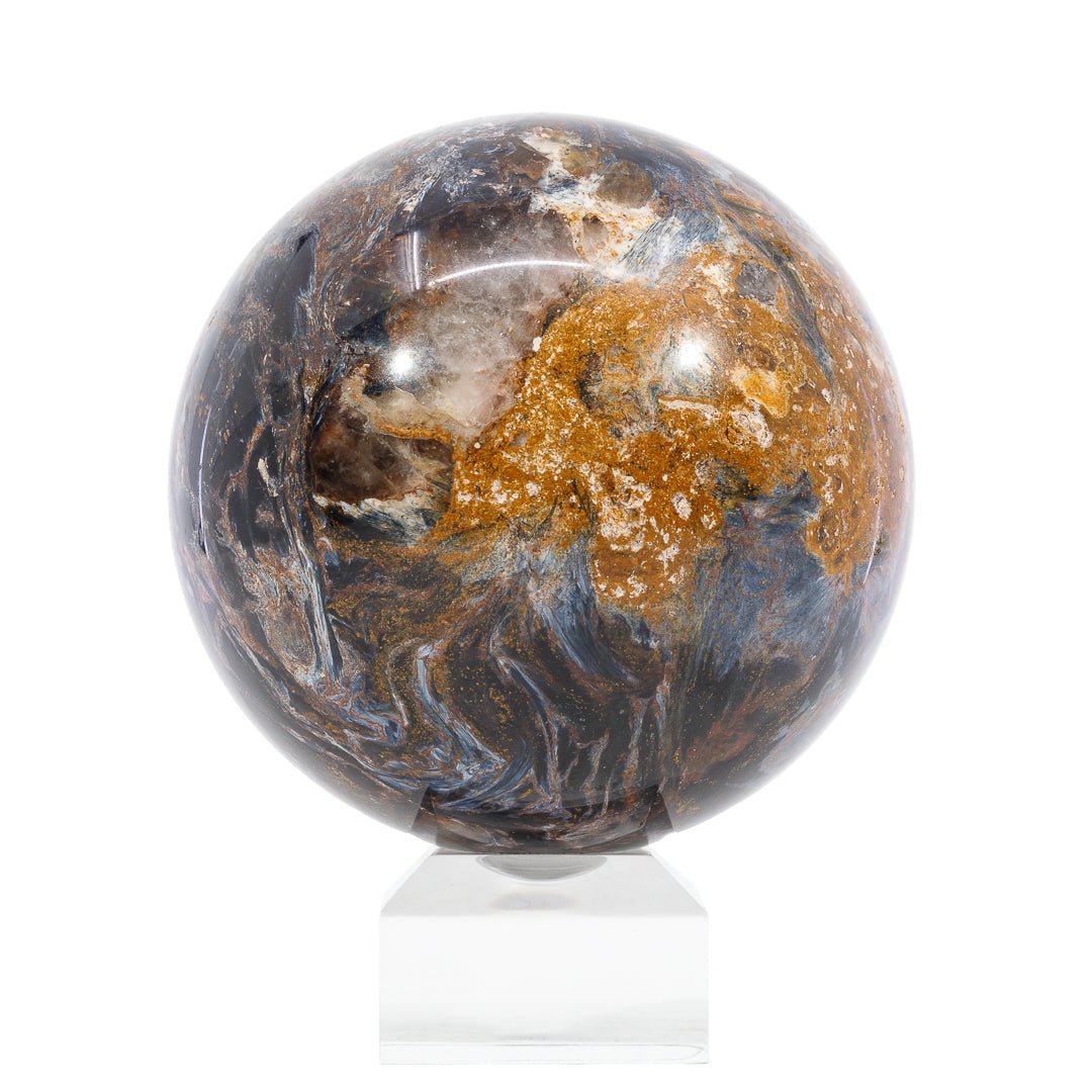 Pietersite 3.46 inch 2.0 lbs Polished Crystal Sphere - Africa - CCL-034 - Crystalarium