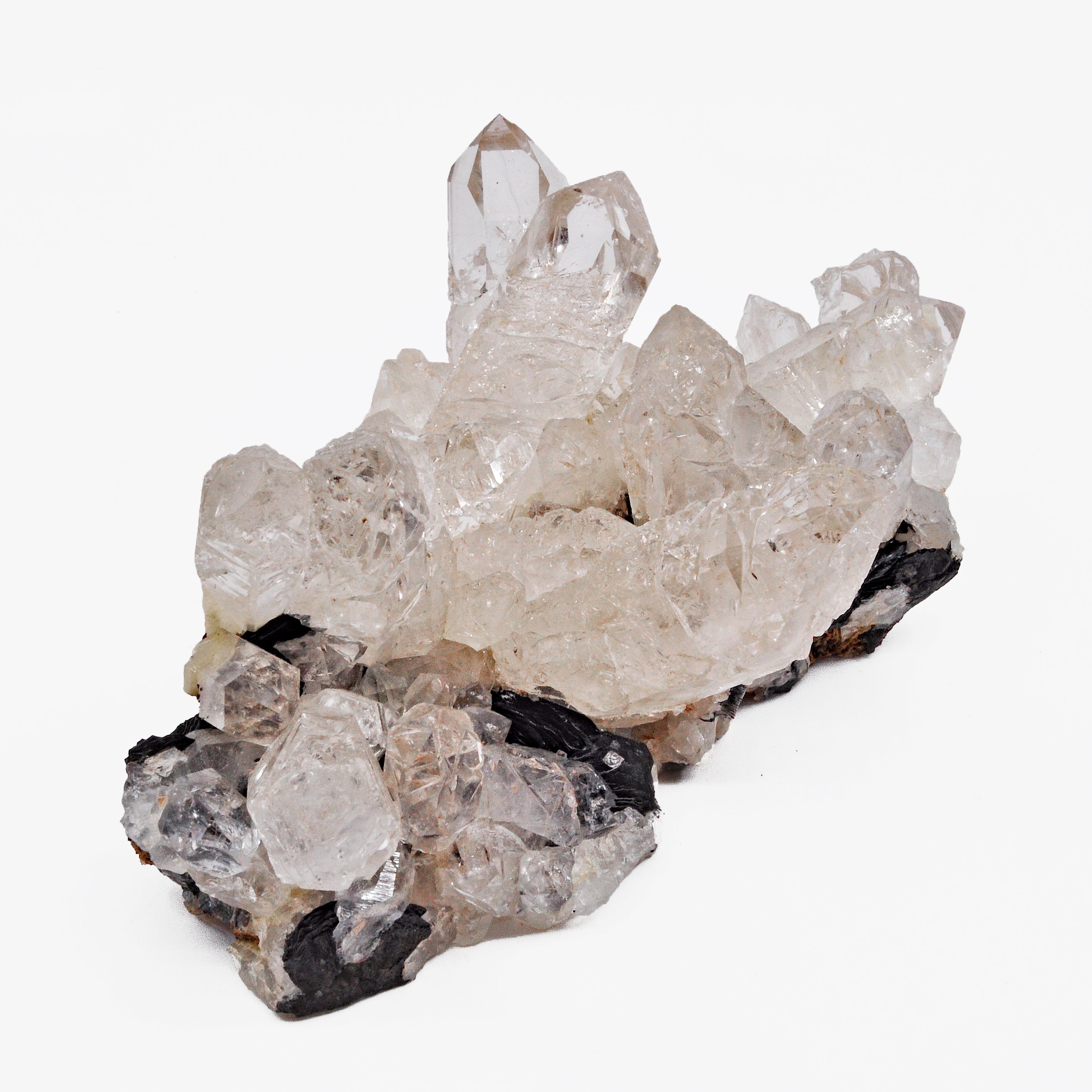 Exceptional Etched Quartz with Hematite 5 inch 1.6 lbs Natural Crystal Cluster - China - SX-051 - Crystalarium