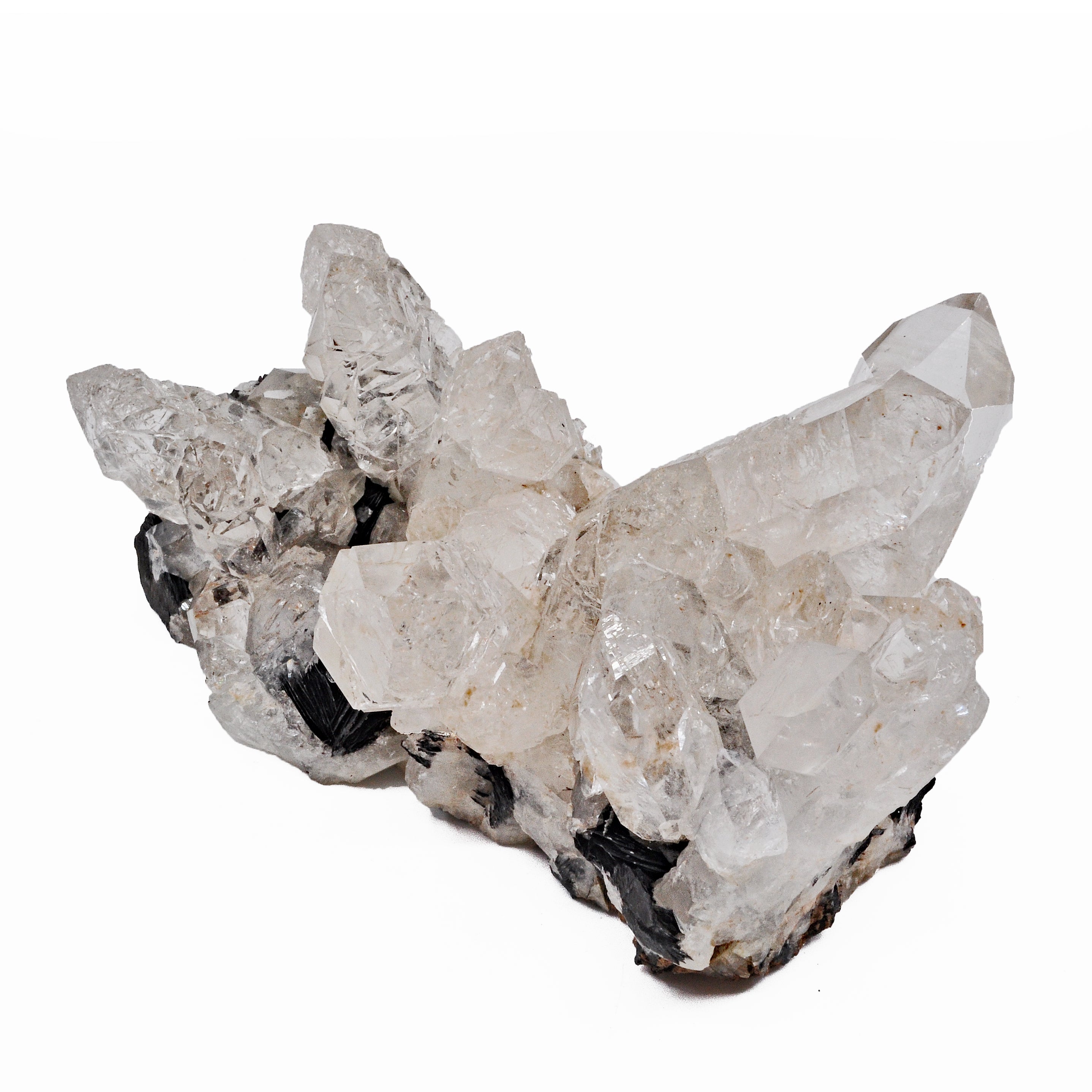 Exceptional Etched Quartz with Hematite 5 inch 1.6 lbs Natural Crystal Cluster - China - SX-051 - Crystalarium