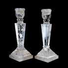 Clear Quartz 9.25 inch Crystal Candle Stick Pair - VR-028 - Crystalarium