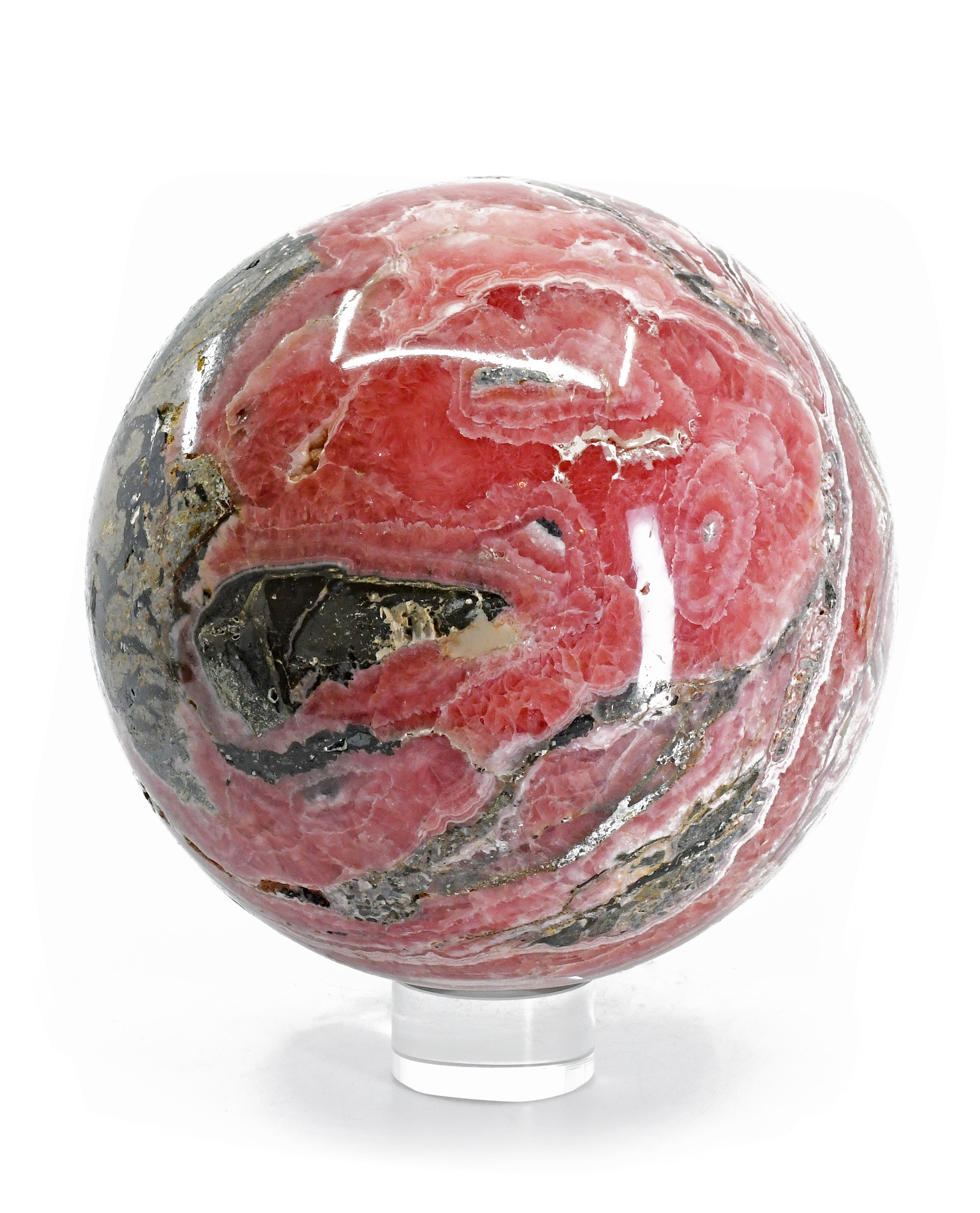 Rhodochrosite Large Crystal Sphere-Argentina - UL-316 - Crystalarium