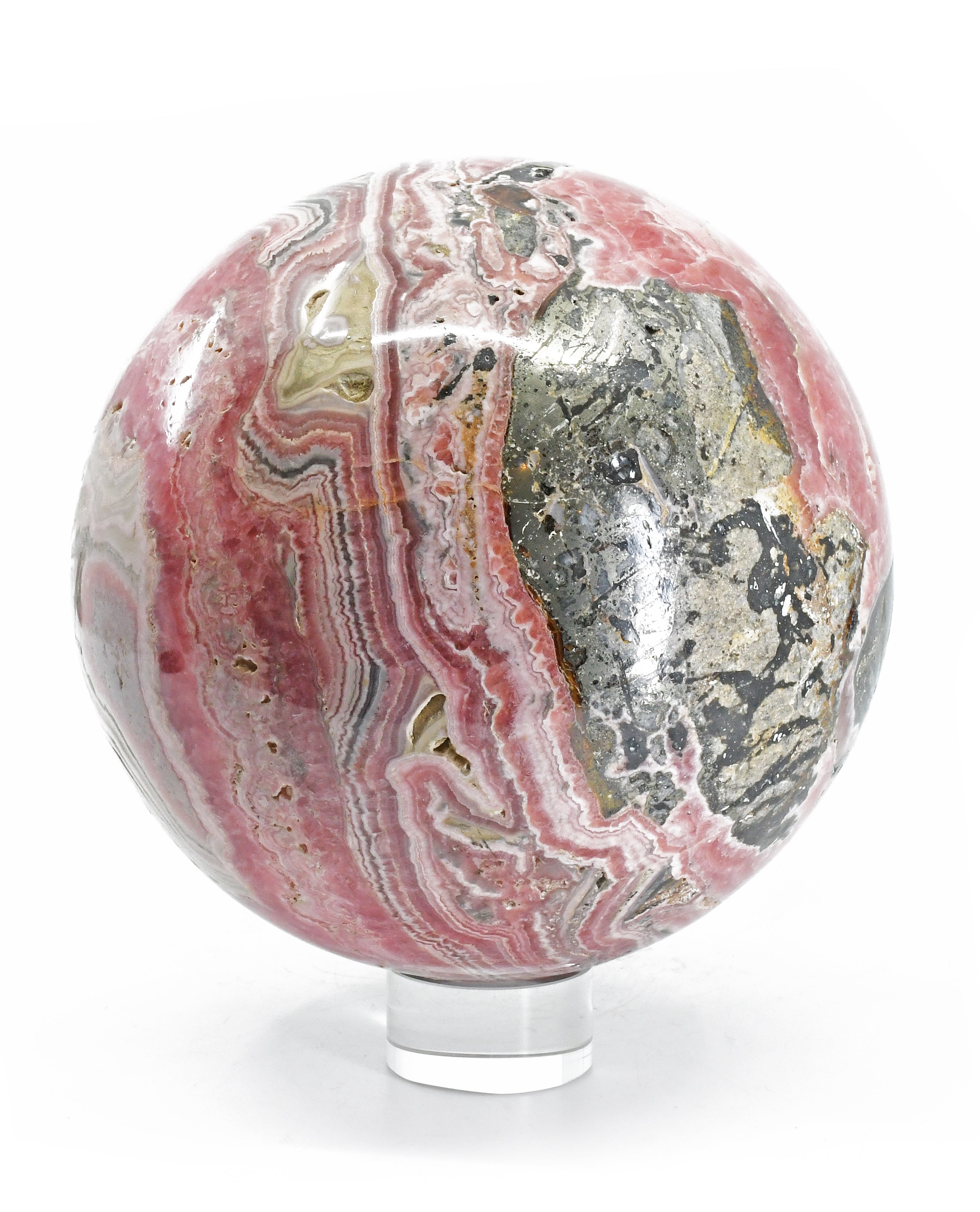 Rhodochrosite Large Crystal Sphere-Argentina - UL-316 - Crystalarium