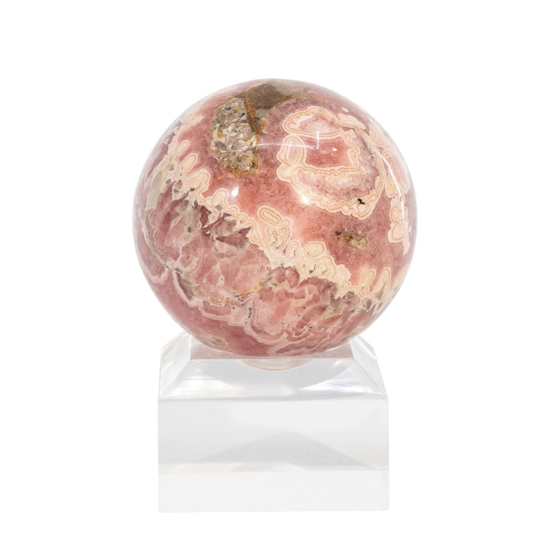 Rhodochrosite 1.8 inch 172.97 Gram Polished Crystal Sphere - Argentina - FFL-142 - Crystalarium