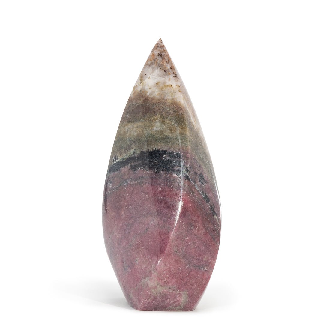 Rhodonite 6.25 Inch 2.17lb Polished Free Form Crystal - Brazil - JJH-197 - Crystalarium