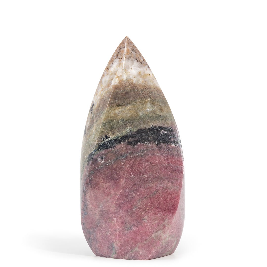 Rhodonite 6.25 Inch 2.17lb Polished Free Form Crystal - Brazil - JJH-197 - Crystalarium