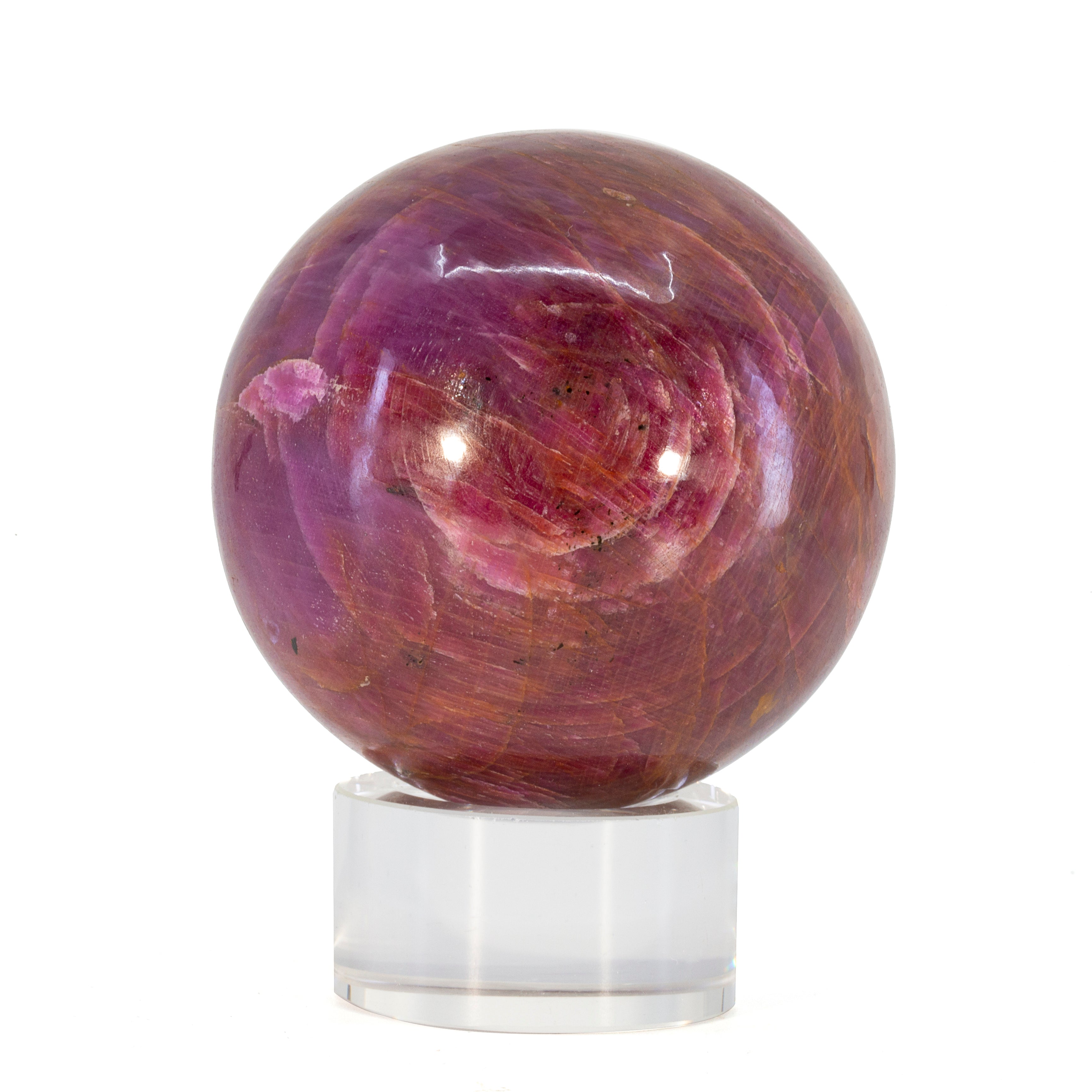 Ruby 2.5 inch Polished Gemstone Sphere - JJL-023 - Crystalarium