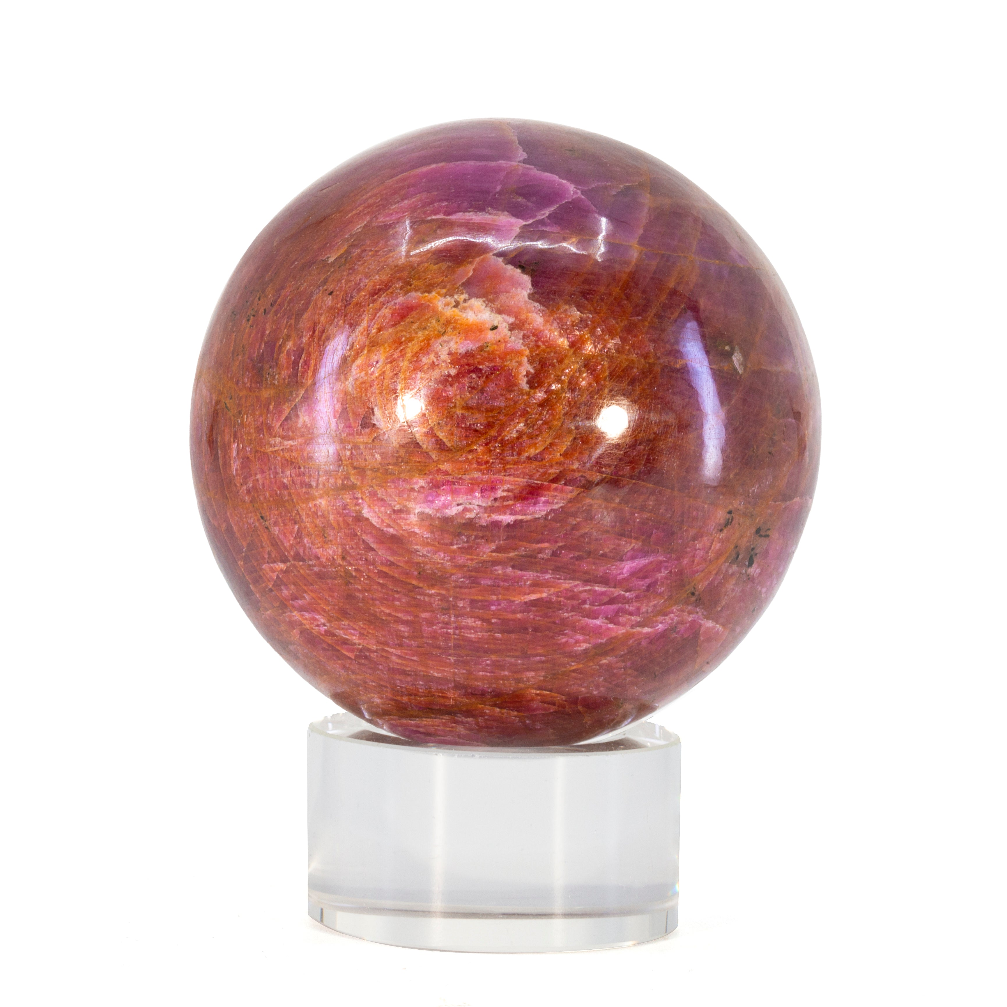 Ruby 2.5 inch Polished Gemstone Sphere - JJL-023 - Crystalarium