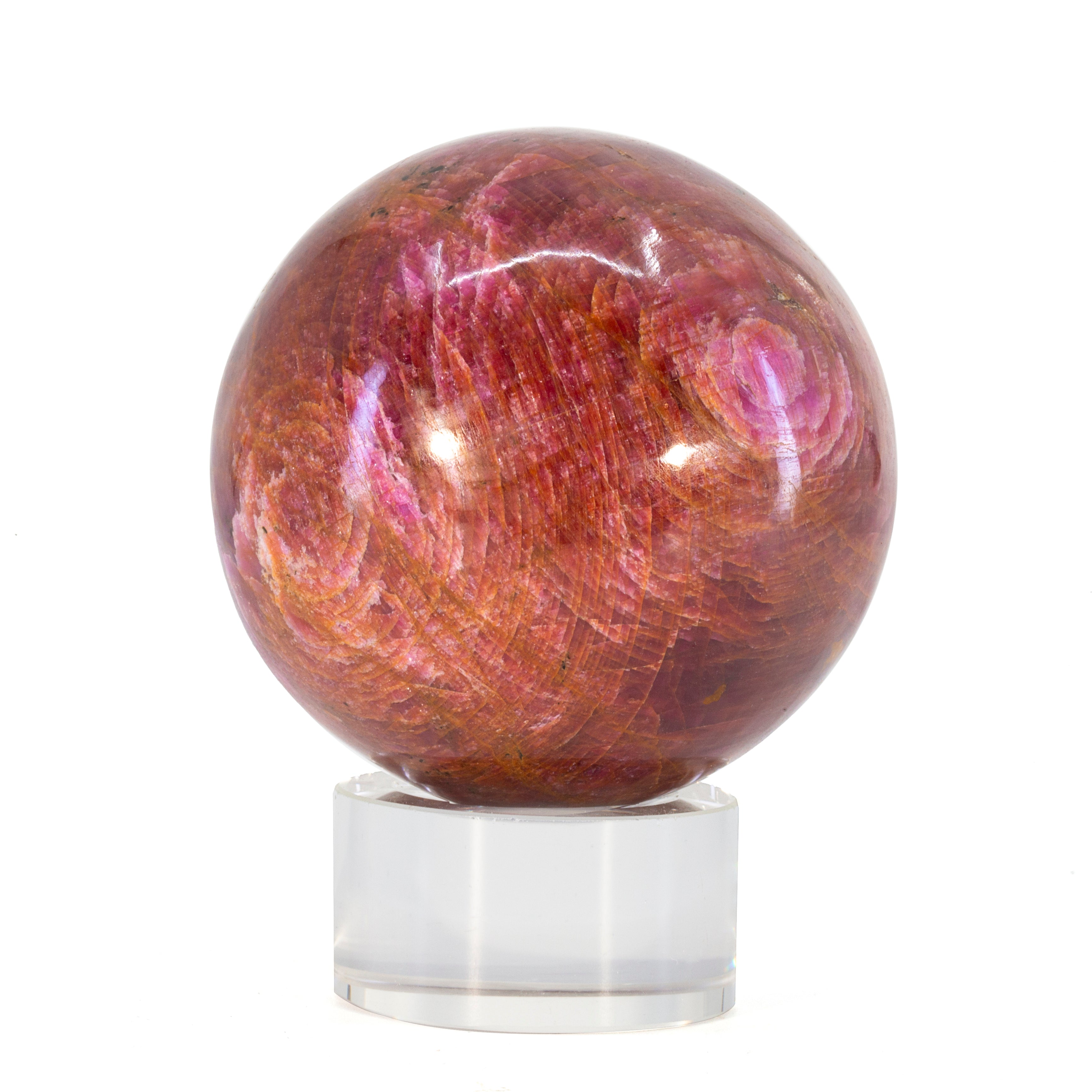 Ruby 2.5 inch Polished Gemstone Sphere - JJL-023 - Crystalarium